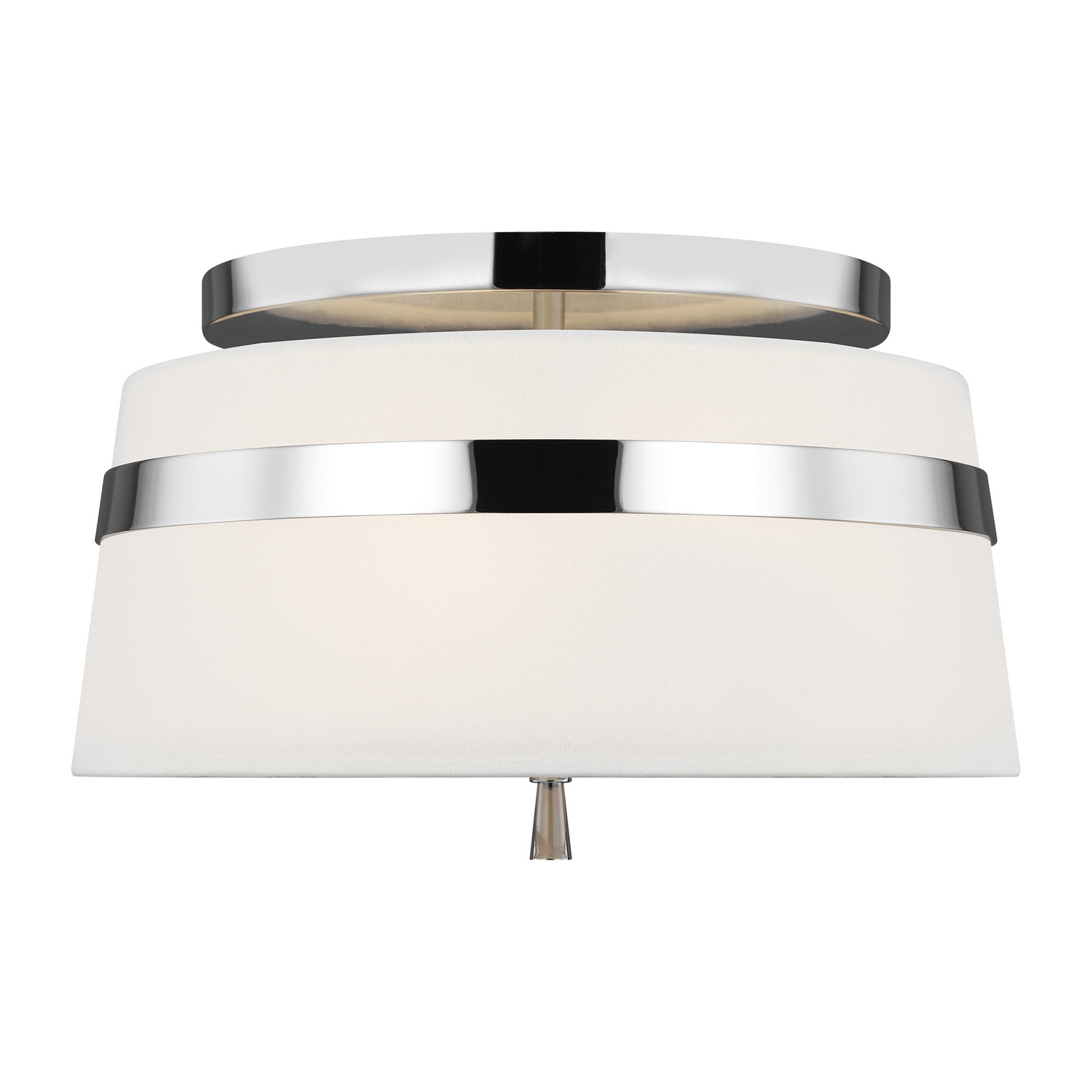 Visual Comfort Studio Cordtlandt Three Light Semi-Flush Mount in Polished Nickel - AF1143PN