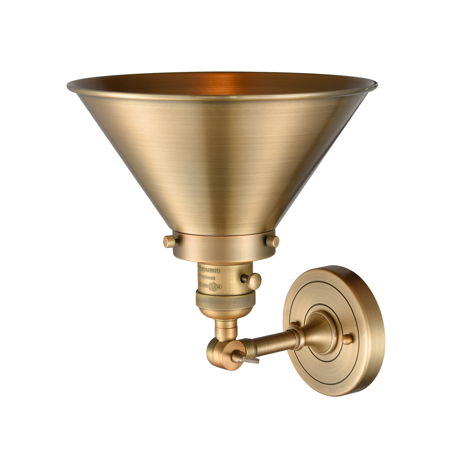 One Light Wall Sconce by Innovations - Franklin Restoration Collection, Brushed Brass Finish - 203SW-BB-M10-BB