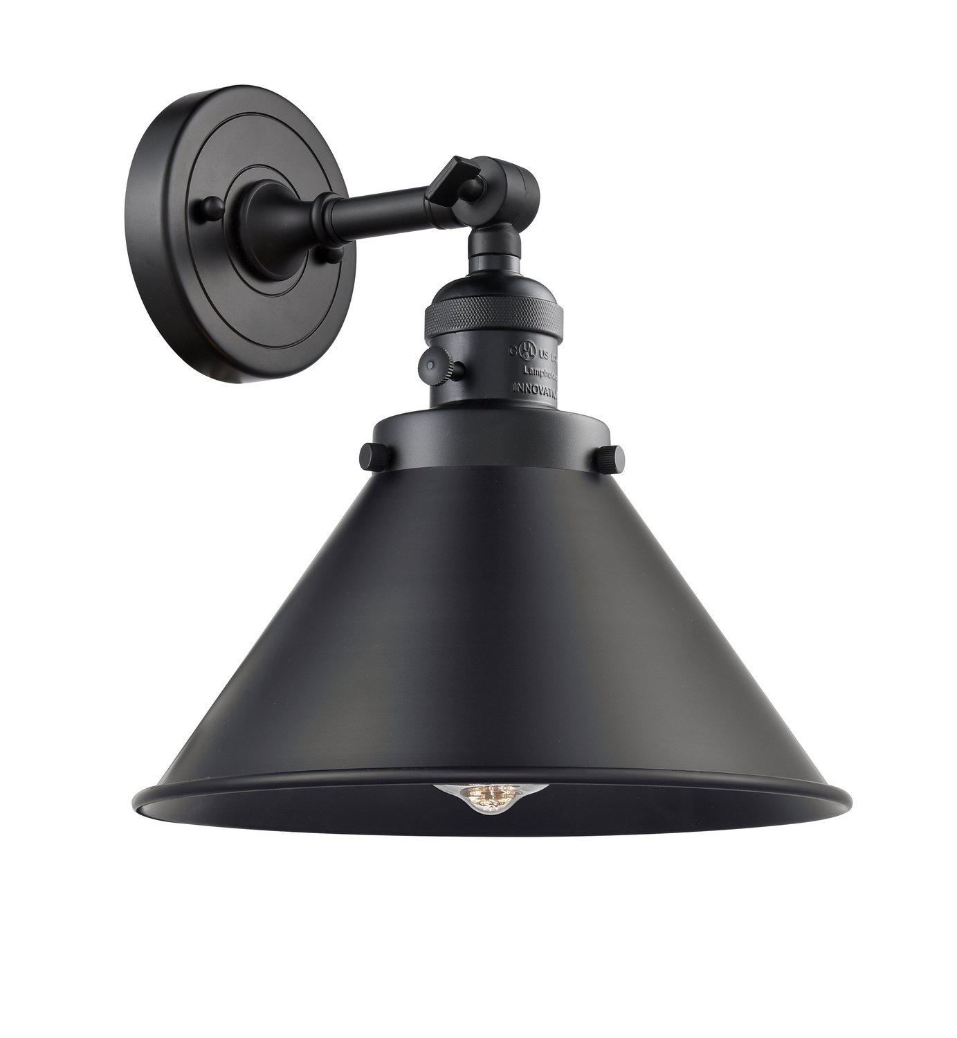 One Light Wall Sconce by Innovations - Franklin Restoration Collection, Matte Black Finish - 203SW-BK-M10-BK