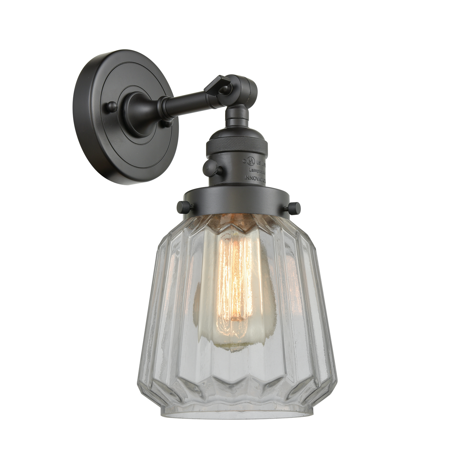 One Light Wall Sconce by Innovations - Franklin Restoration Collection, Oil Rubbed Bronze Finish - 203SW-OB-G142
