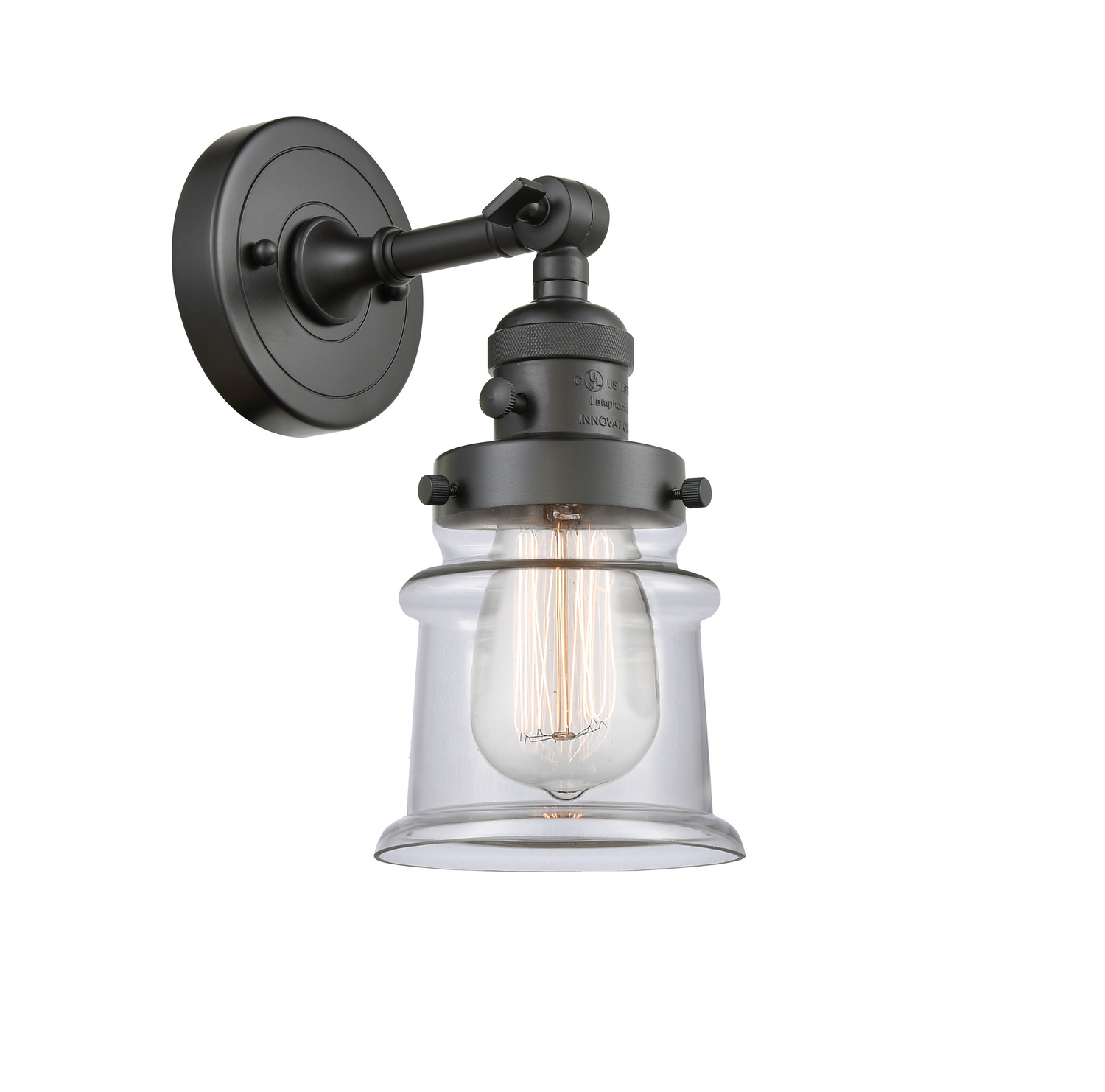 One Light Wall Sconce by Innovations - Franklin Restoration Collection, Oil Rubbed Bronze Finish - 203SW-OB-G182S