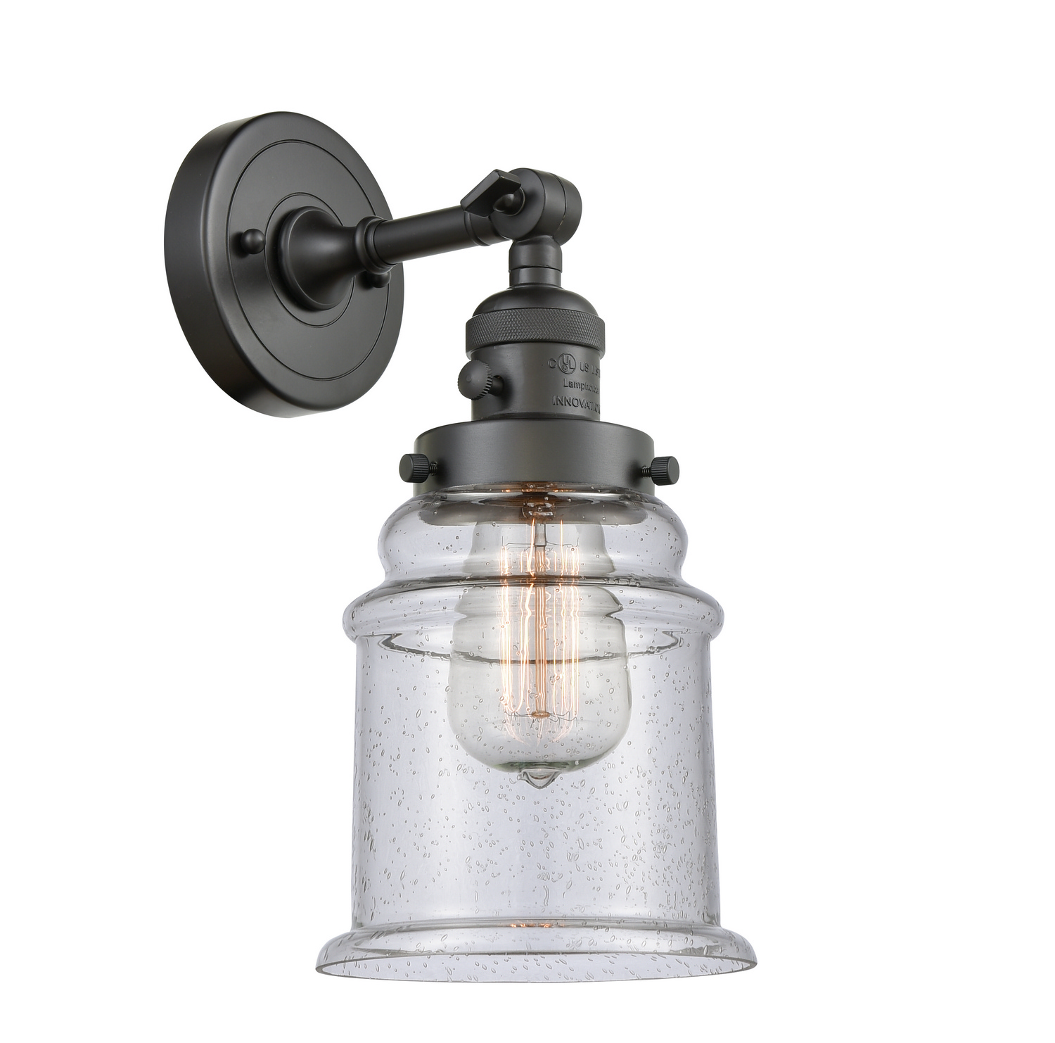 One Light Wall Sconce by Innovations - Franklin Restoration Collection, Oil Rubbed Bronze Finish - 203SW-OB-G184
