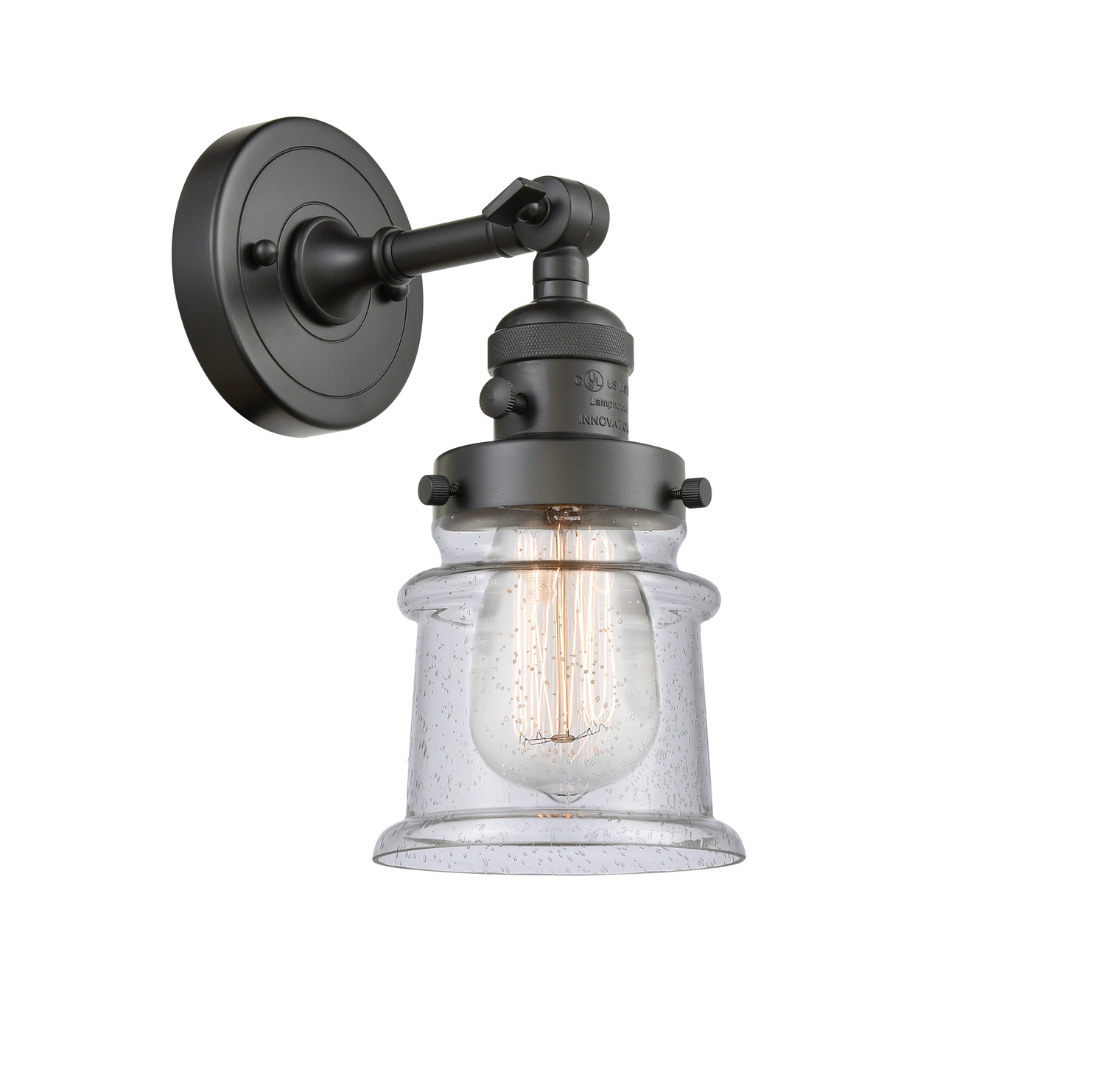 One Light Wall Sconce by Innovations - Franklin Restoration Collection, Oil Rubbed Bronze Finish - 203SW-OB-G184S