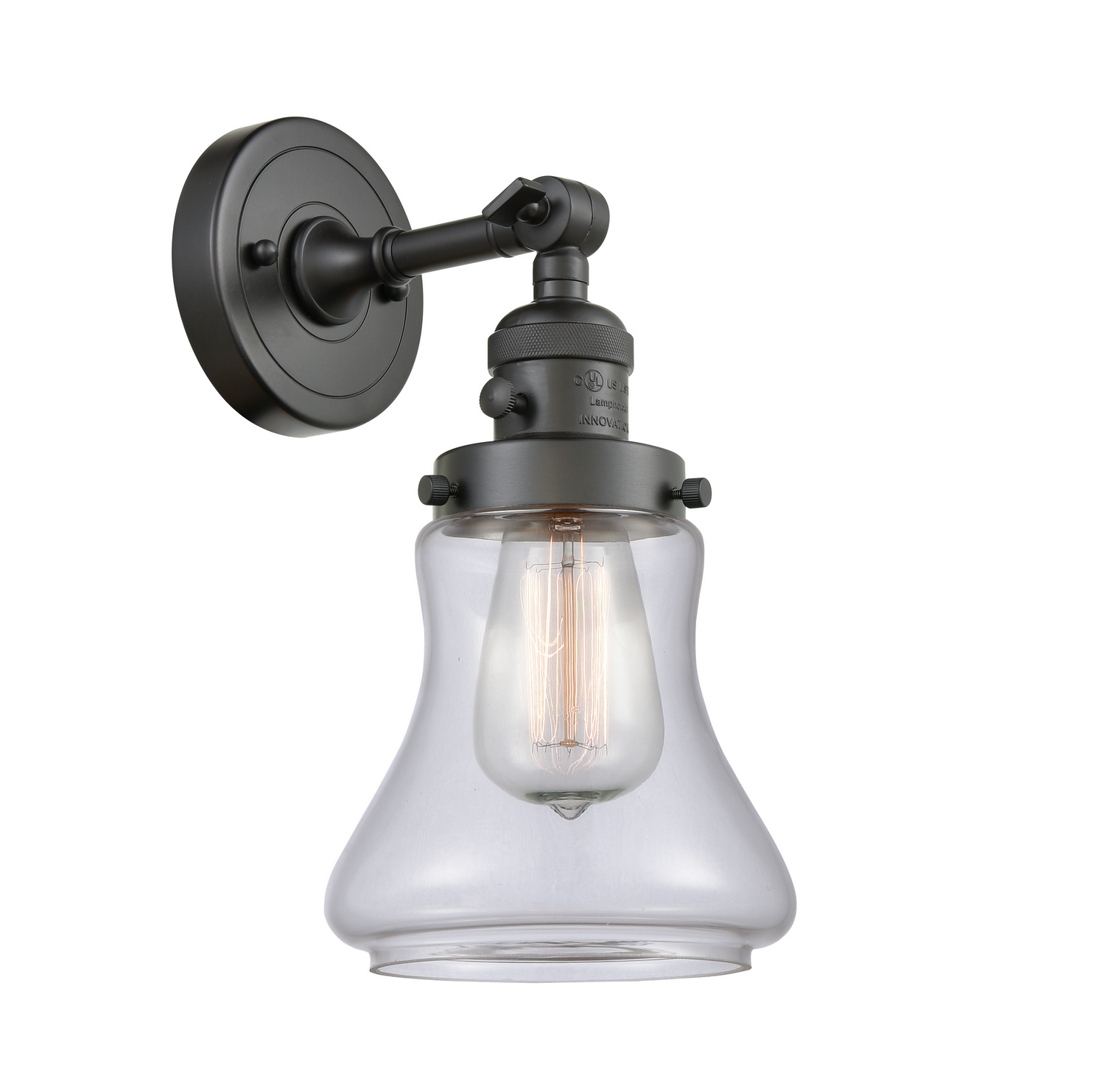 One Light Wall Sconce by Innovations - Franklin Restoration Collection, Oil Rubbed Bronze Finish - 203SW-OB-G192