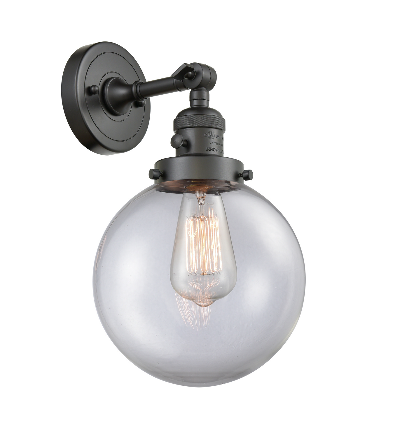 One Light Wall Sconce by Innovations - Franklin Restoration Collection, Oil Rubbed Bronze Finish - 203SW-OB-G202-8