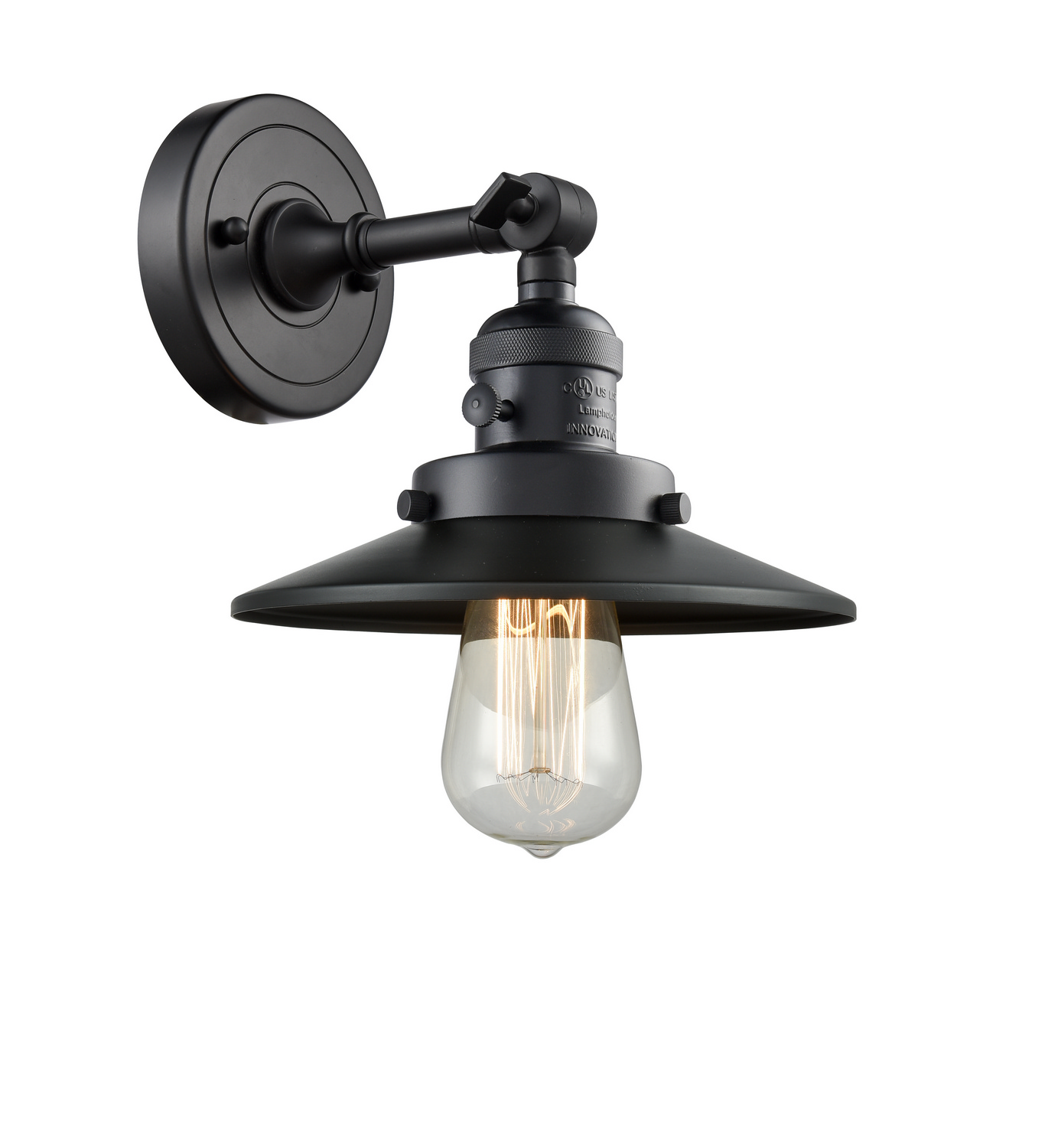 One Light Wall Sconce by Innovations - Franklin Restoration Collection, Matte Black Finish - 203SW-BK-M6