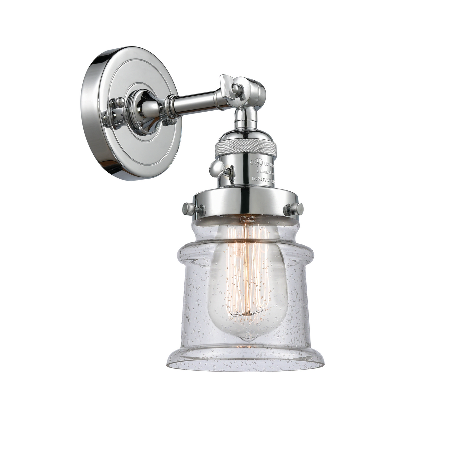 One Light Wall Sconce by Innovations - Franklin Restoration Collection, Polished Chrome Finish - 203SW-PC-G184S