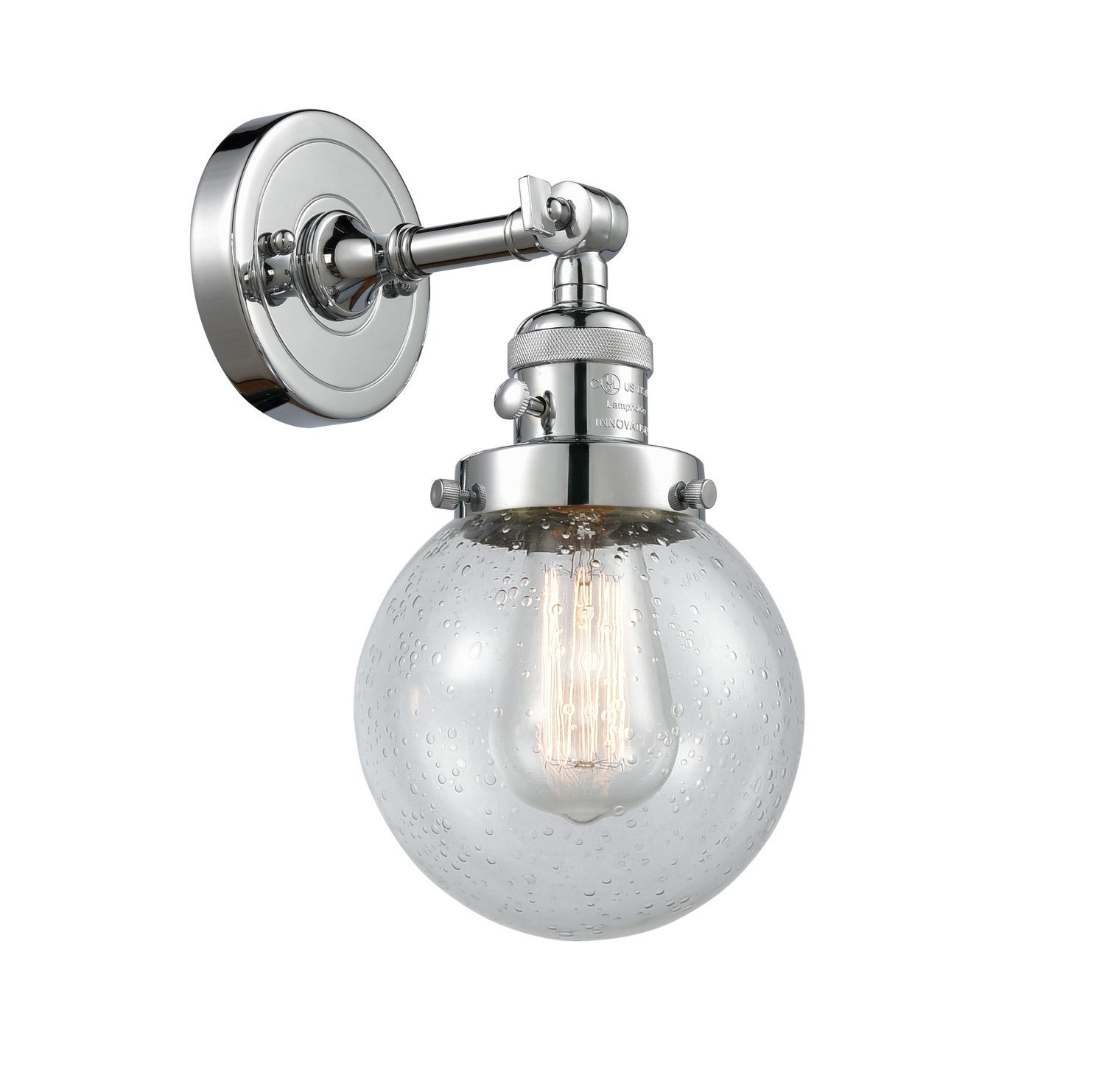 One Light Wall Sconce by Innovations - Franklin Restoration Collection, Polished Chrome Finish - 203SW-PC-G204-6