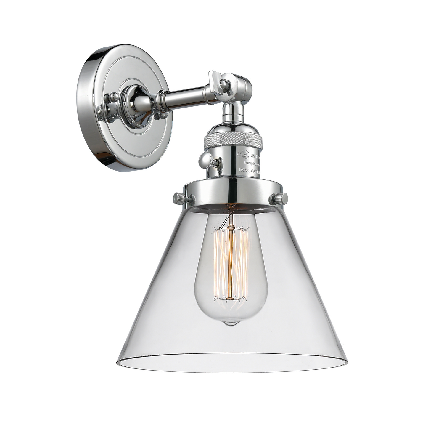 One Light Wall Sconce by Innovations - Franklin Restoration Collection, Polished Chrome Finish - 203SW-PC-G42