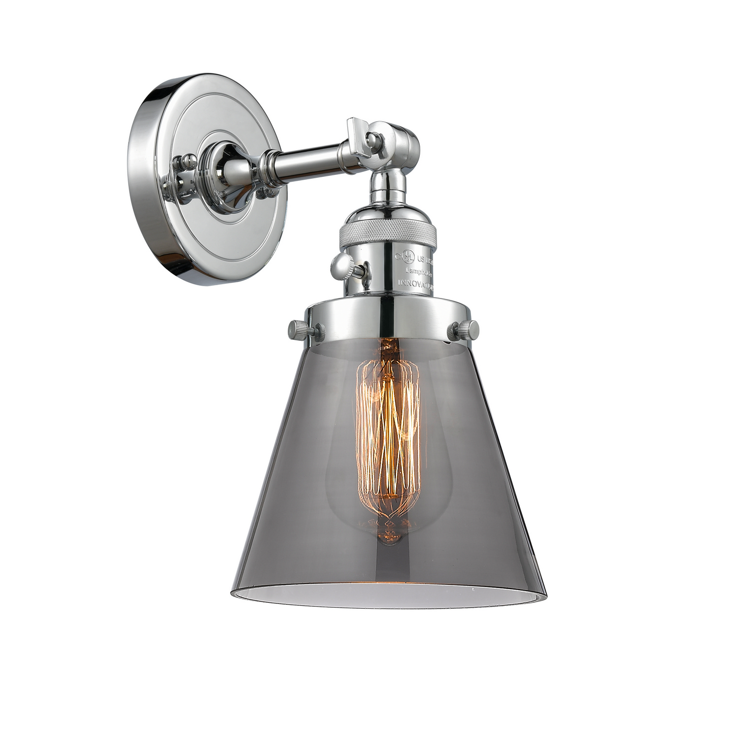 One Light Wall Sconce by Innovations - Franklin Restoration Collection, Polished Chrome Finish - 203SW-PC-G63