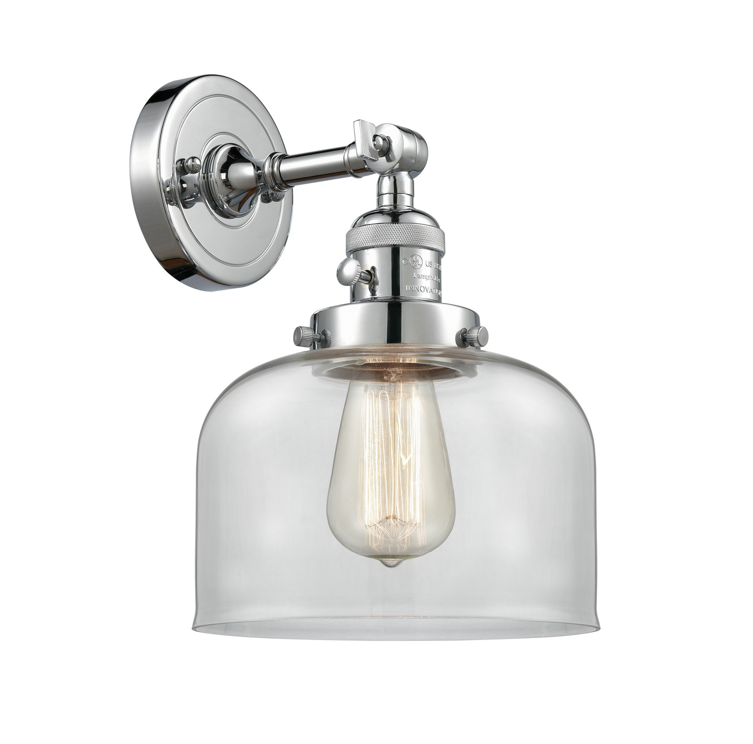 One Light Wall Sconce by Innovations - Franklin Restoration Collection, Polished Chrome Finish - 203SW-PC-G72