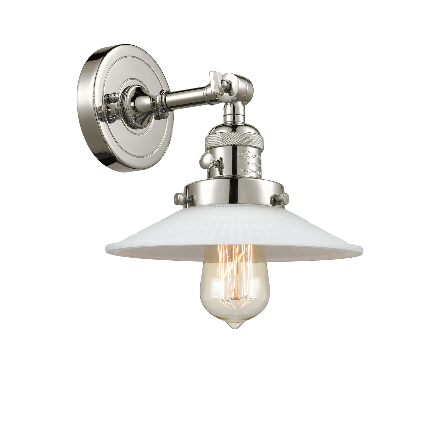 One Light Wall Sconce by Innovations - Franklin Restoration Collection, Polished Nickel Finish - 203SW-PN-G1