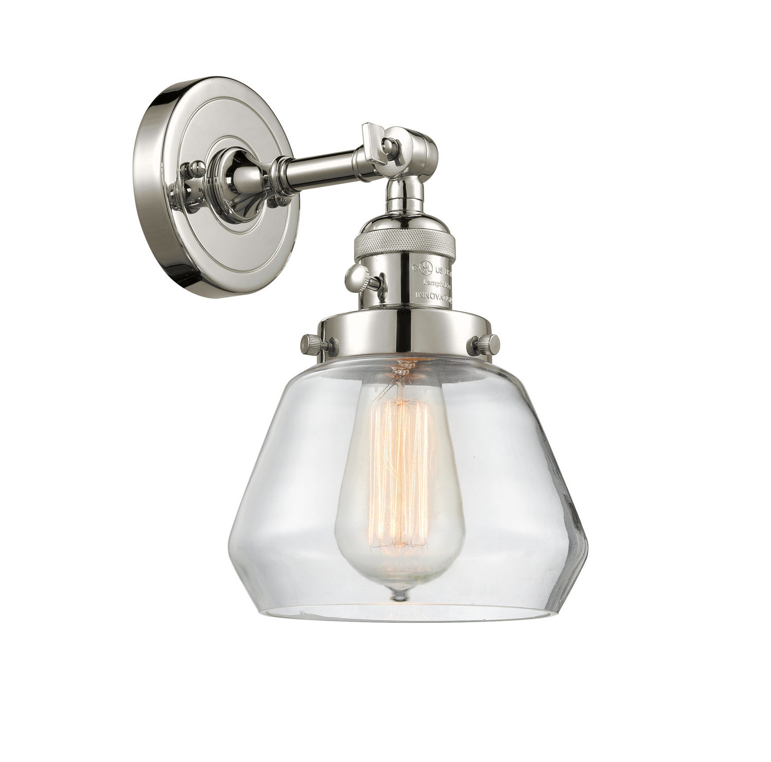 One Light Wall Sconce by Innovations - Franklin Restoration Collection, Polished Nickel Finish - 203SW-PN-G172