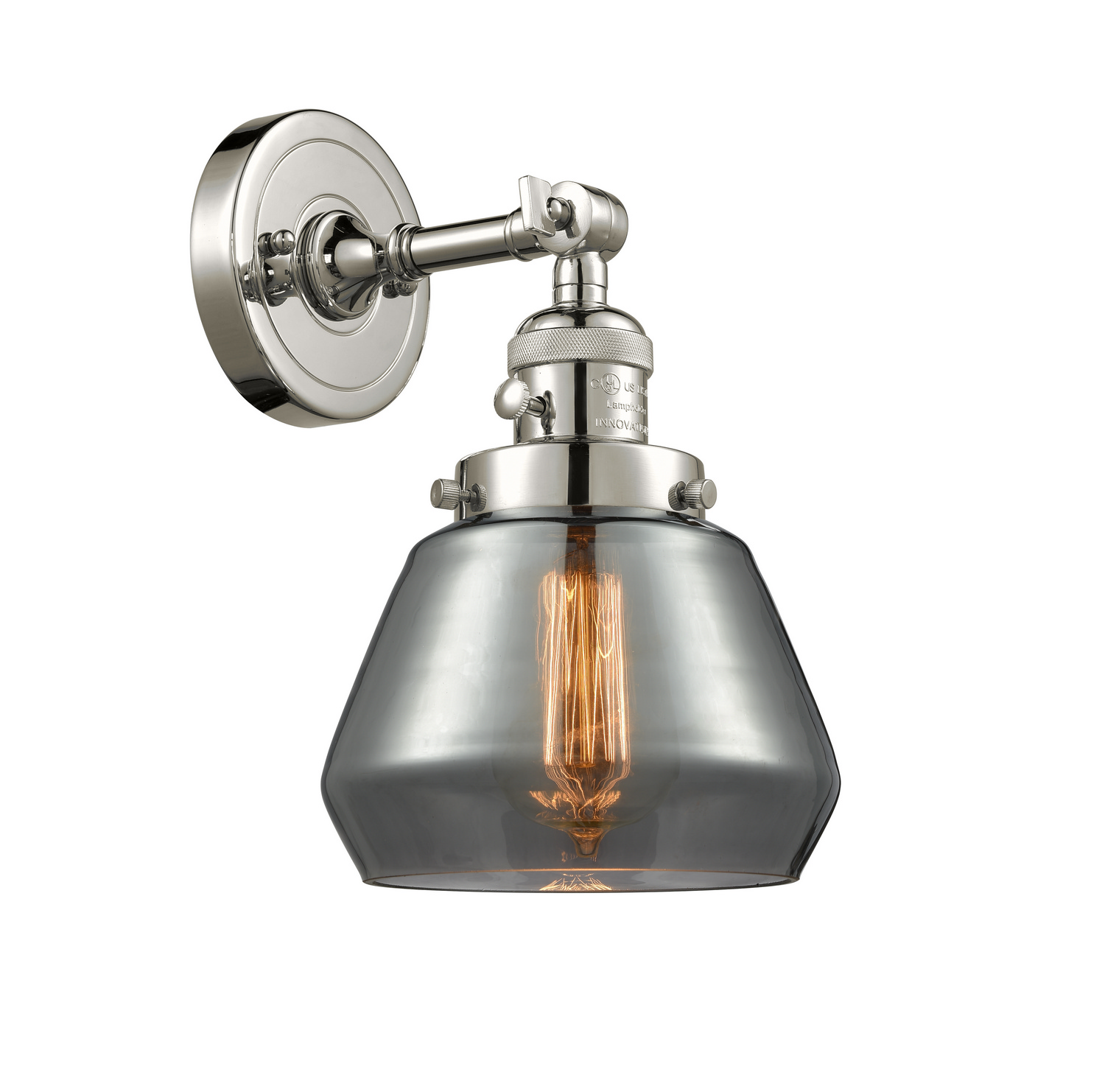 One Light Wall Sconce by Innovations - Franklin Restoration Collection, Polished Nickel Finish - 203SW-PN-G173