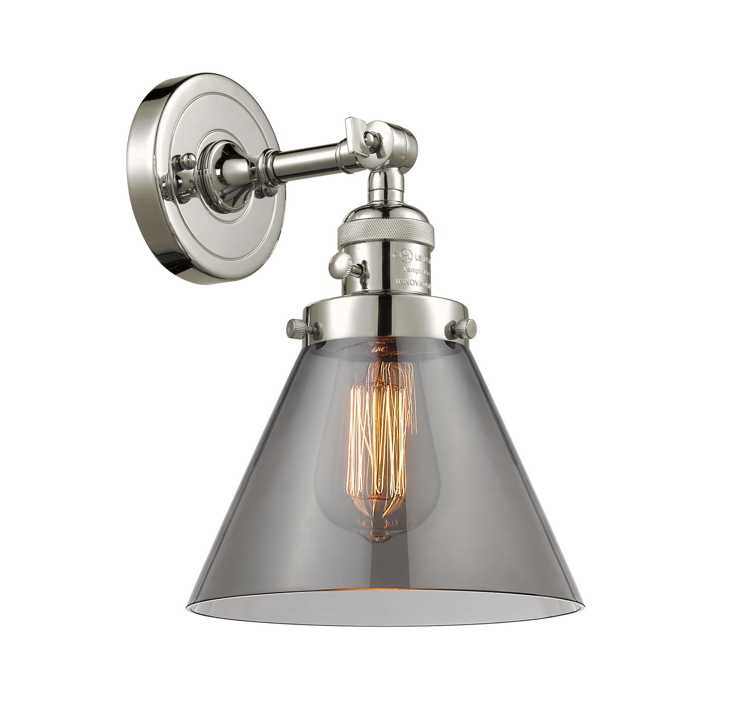 One Light Wall Sconce by Innovations - Franklin Restoration Collection, Polished Nickel Finish - 203SW-PN-G43