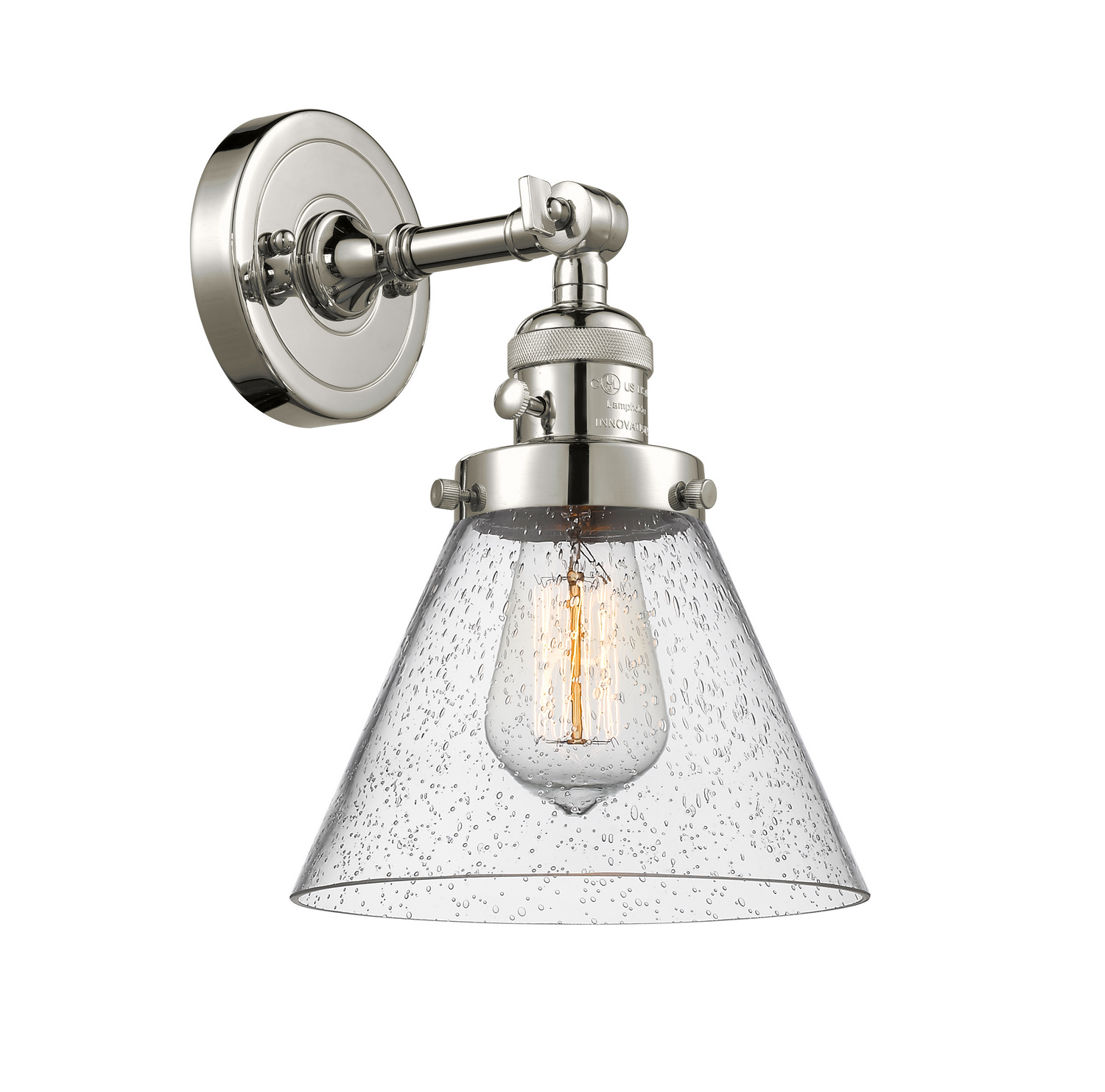 One Light Wall Sconce by Innovations - Franklin Restoration Collection, Polished Nickel Finish - 203SW-PN-G44