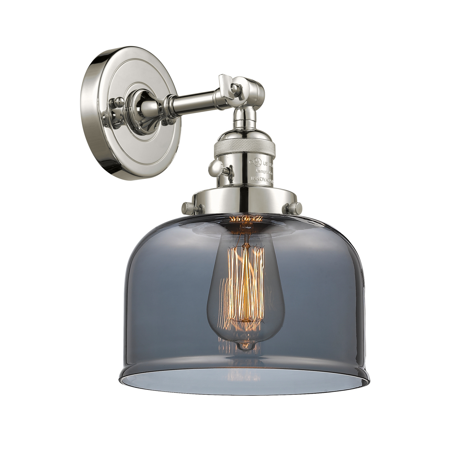 One Light Wall Sconce by Innovations - Franklin Restoration Collection, Polished Nickel Finish - 203SW-PN-G73