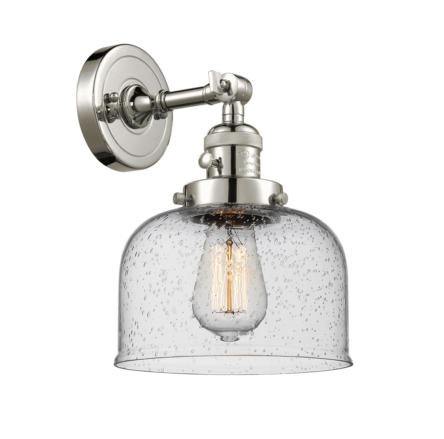 One Light Wall Sconce by Innovations - Franklin Restoration Collection, Polished Nickel Finish - 203SW-PN-G74