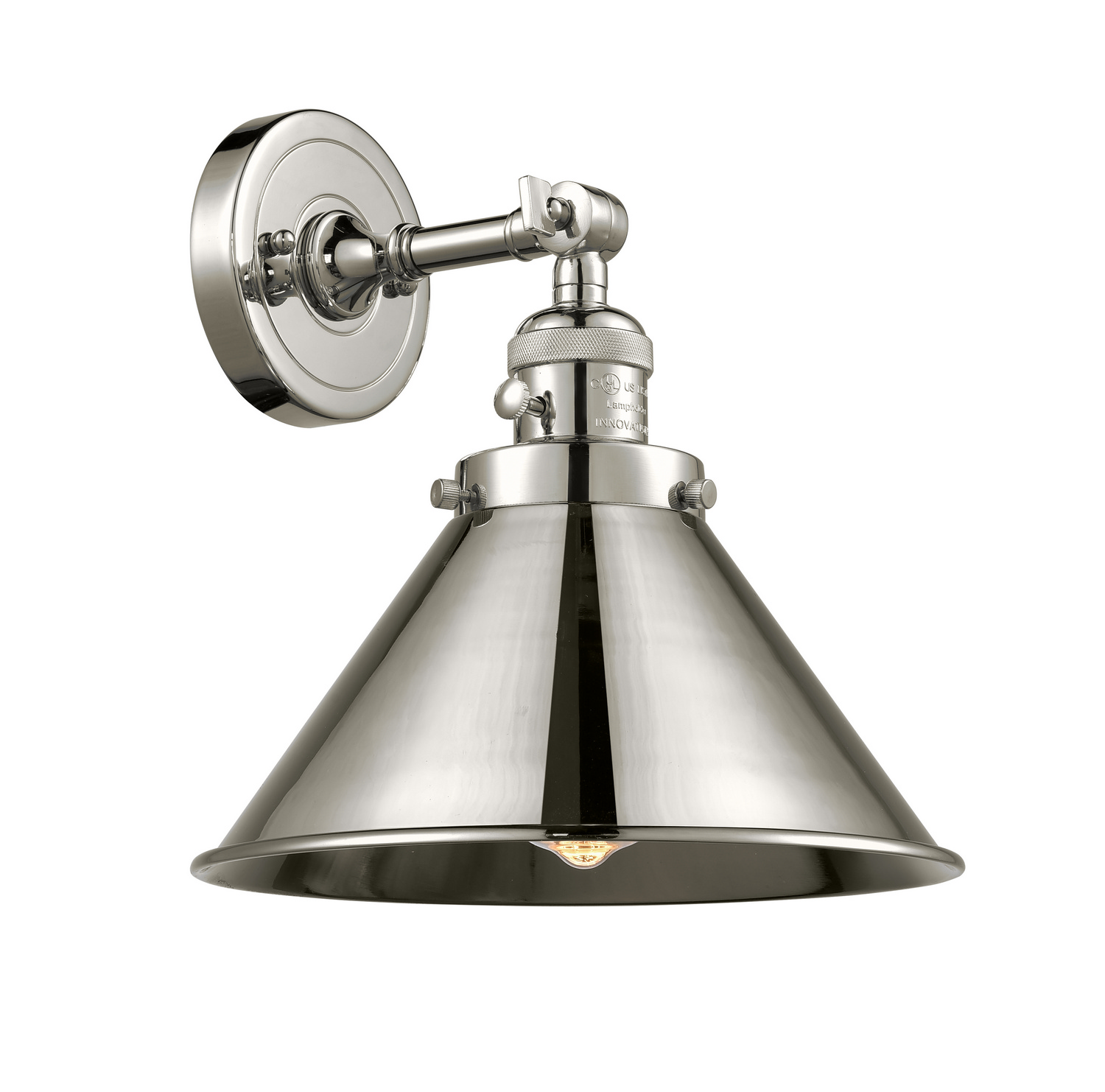 One Light Wall Sconce by Innovations - Franklin Restoration Collection, Polished Nickel Finish - 203SW-PN-M10-PN