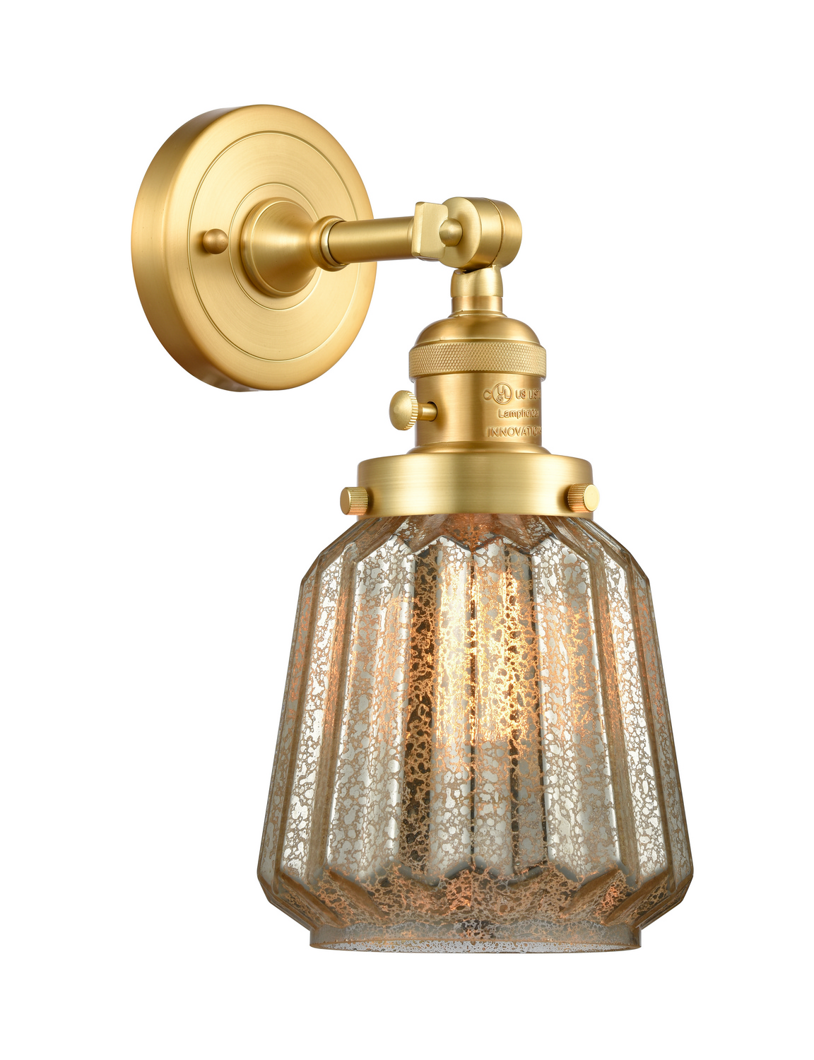 One Light Wall Sconce by Innovations - Franklin Restoration Collection, Satin Gold Finish - 203SW-SG-G146
