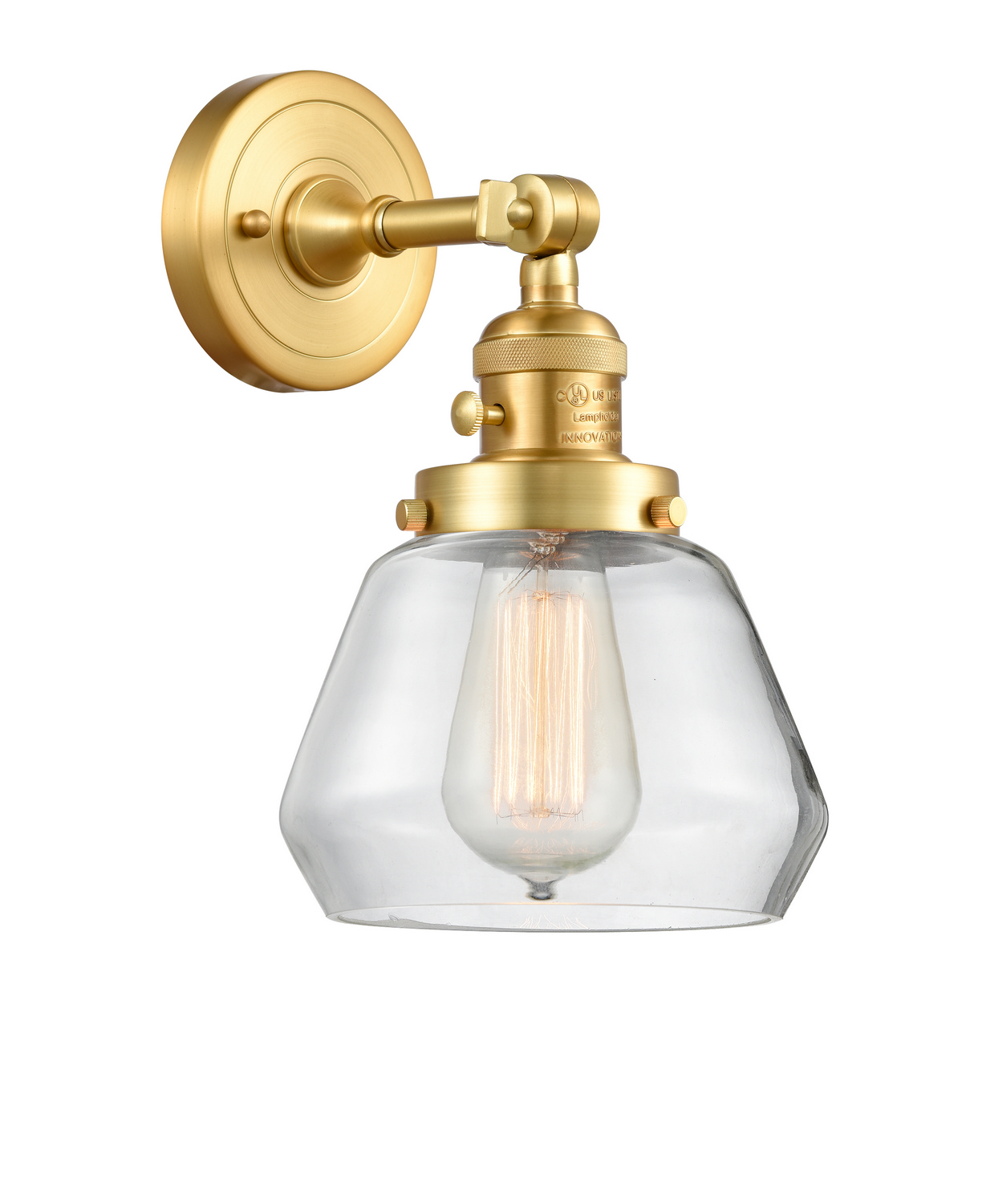 One Light Wall Sconce by Innovations - Franklin Restoration Collection, Satin Gold Finish - 203SW-SG-G172