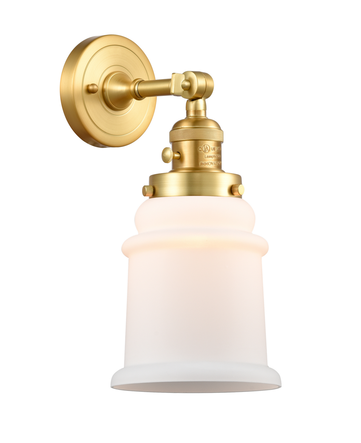 One Light Wall Sconce by Innovations - Franklin Restoration Collection, Satin Gold Finish - 203SW-SG-G181