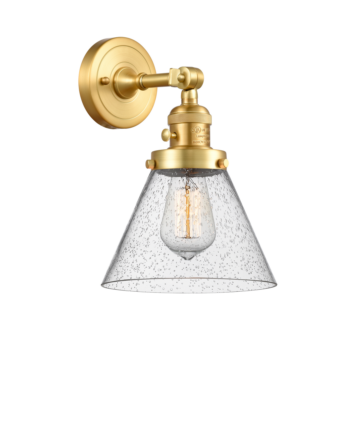 One Light Wall Sconce by Innovations - Franklin Restoration Collection, Satin Gold Finish - 203SW-SG-G44
