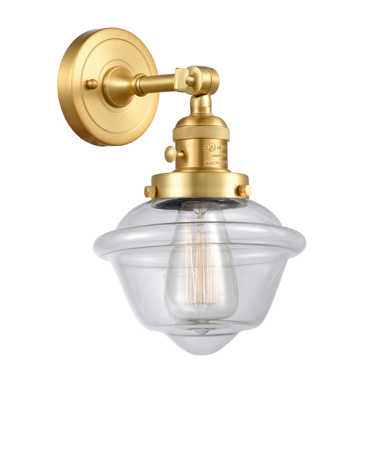 One Light Wall Sconce by Innovations - Franklin Restoration Collection, Satin Gold Finish - 203SW-SG-G532