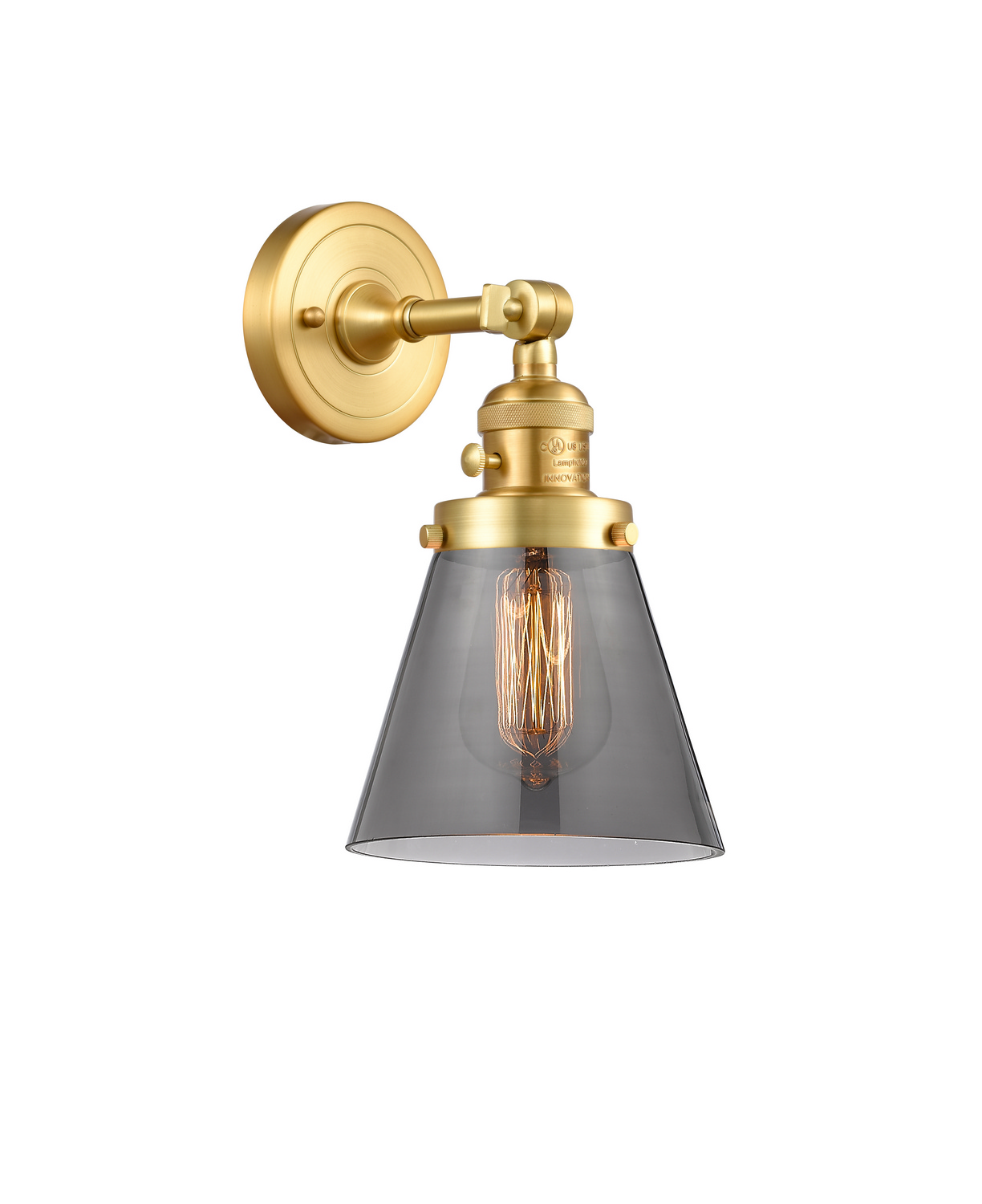 One Light Wall Sconce by Innovations - Franklin Restoration Collection, Satin Gold Finish - 203SW-SG-G63