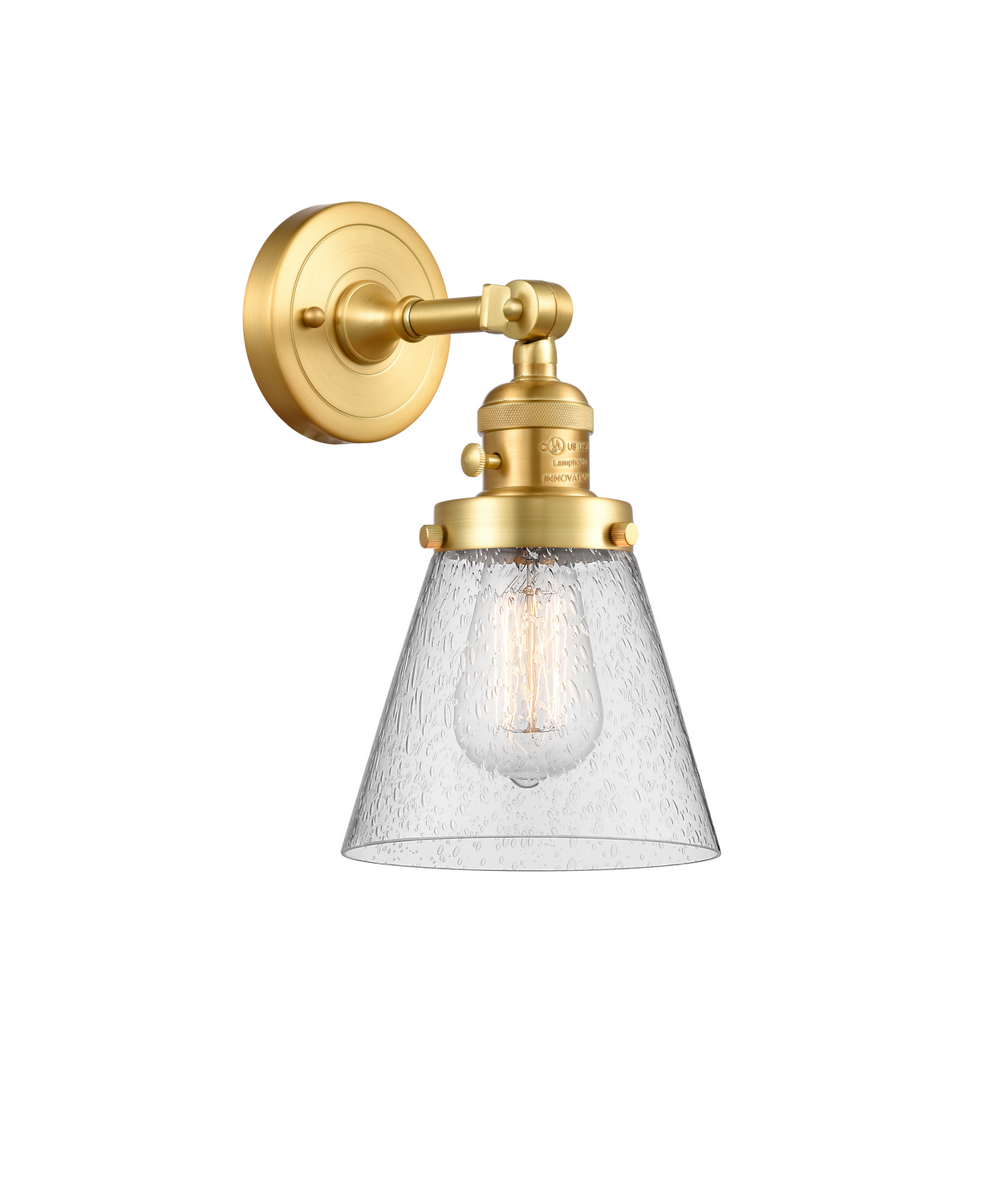 One Light Wall Sconce by Innovations - Franklin Restoration Collection, Satin Gold Finish - 203SW-SG-G64
