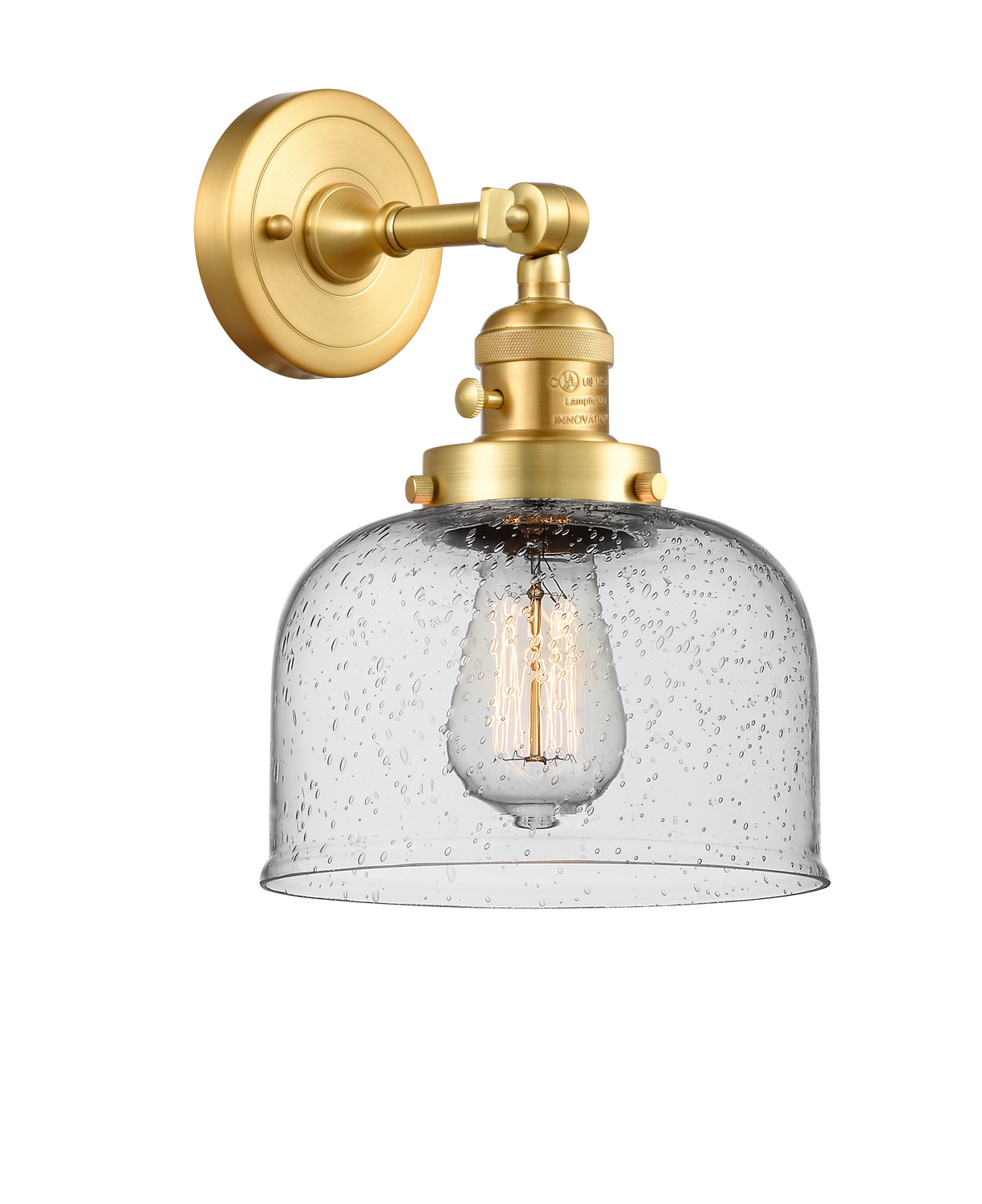 One Light Wall Sconce by Innovations - Franklin Restoration Collection, Satin Gold Finish - 203SW-SG-G74