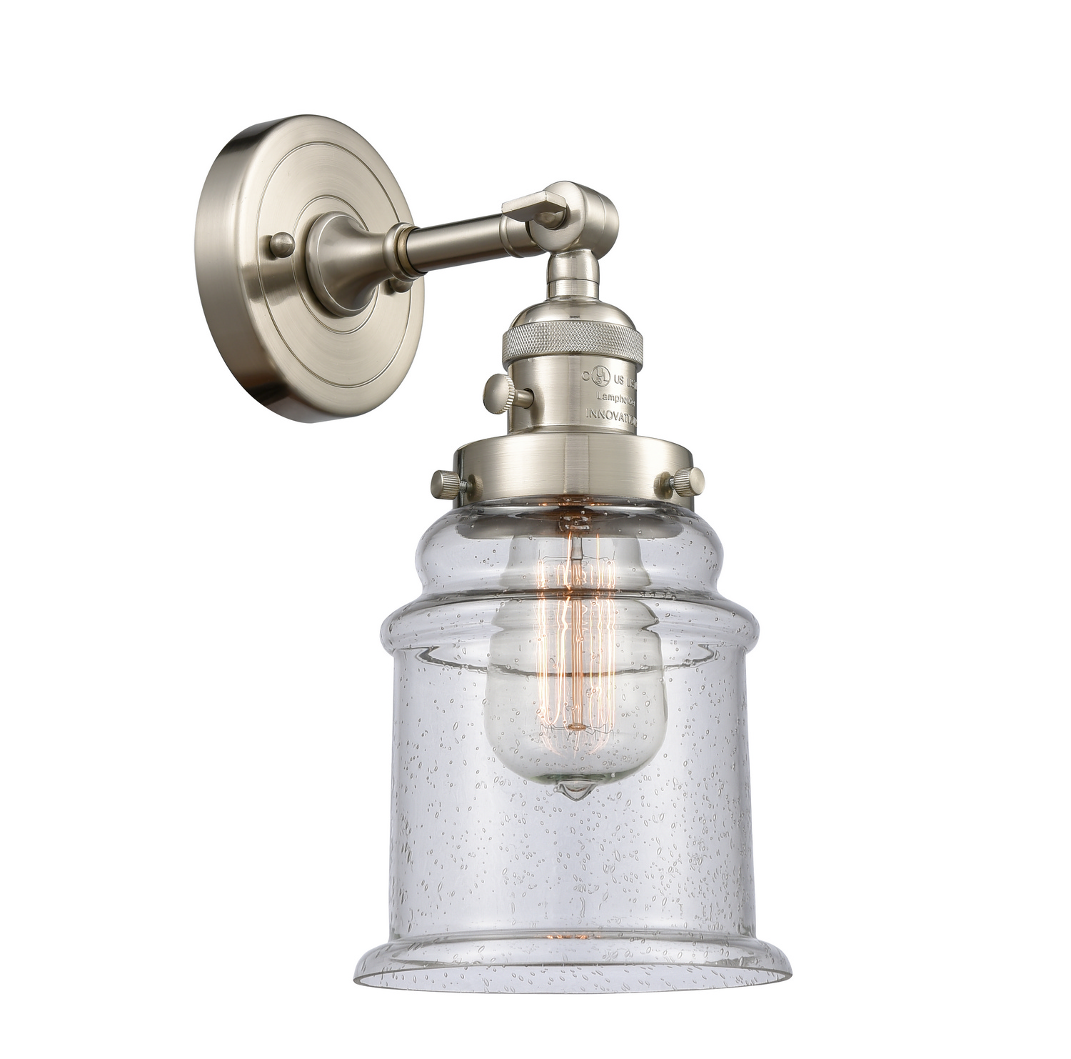 One Light Wall Sconce by Innovations - Franklin Restoration Collection, Brushed Satin Nickel Finish - 203SW-SN-G184