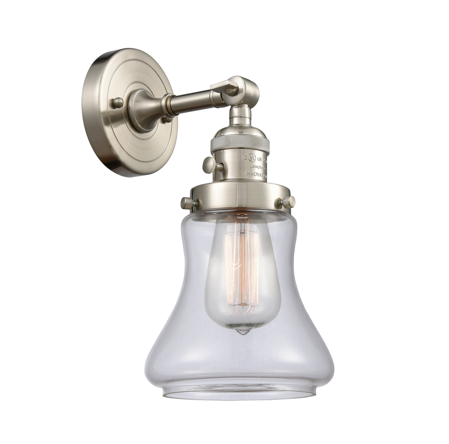 One Light Wall Sconce by Innovations - Franklin Restoration Collection, Brushed Satin Nickel Finish - 203SW-SN-G192