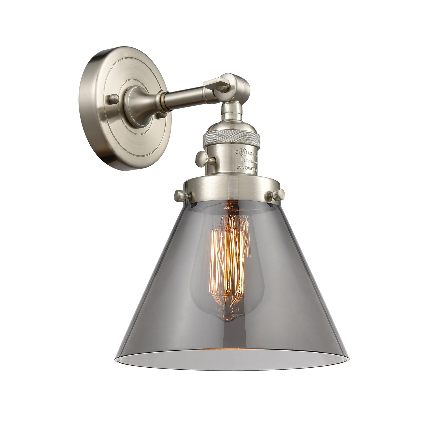 One Light Wall Sconce by Innovations - Franklin Restoration Collection, Brushed Satin Nickel Finish - 203SW-SN-G43