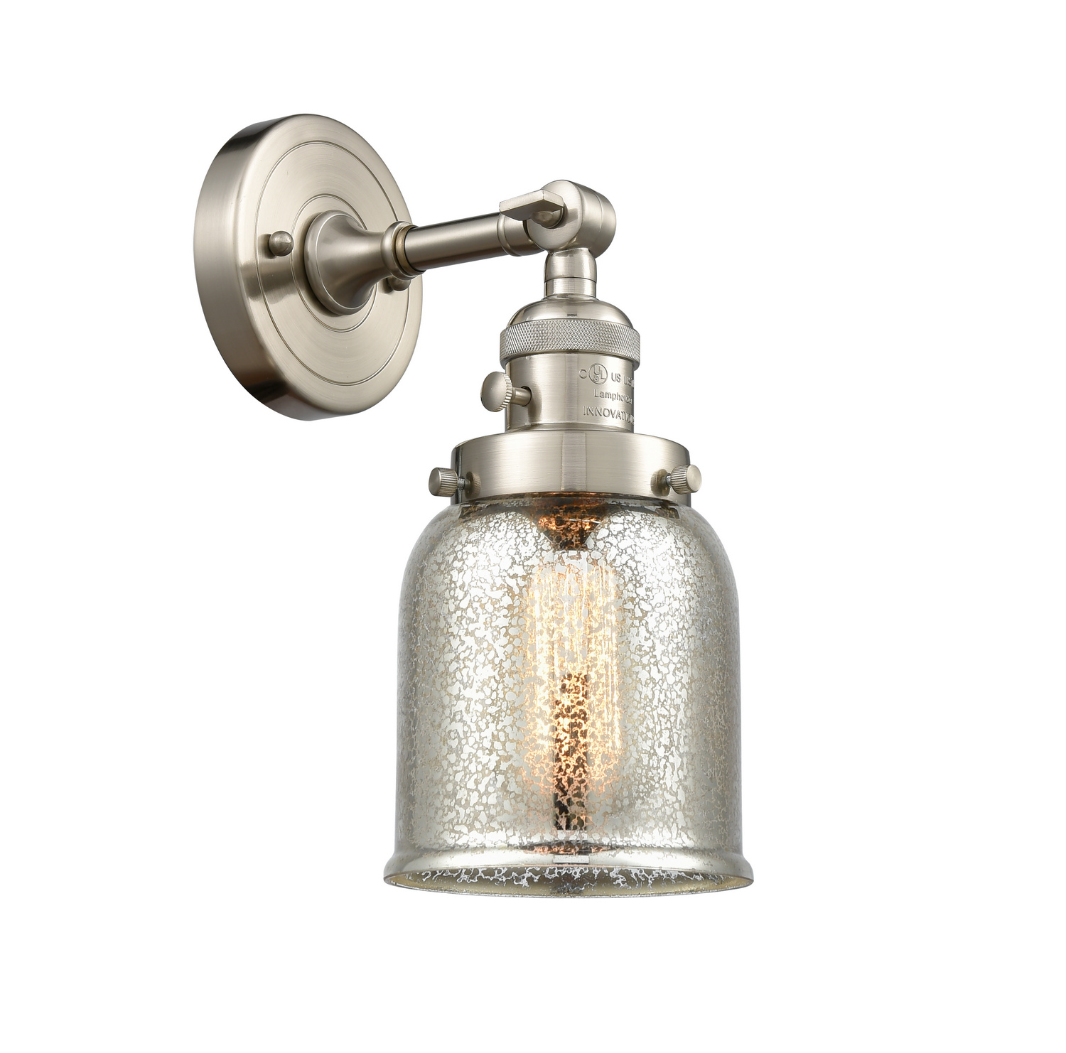 One Light Wall Sconce by Innovations - Franklin Restoration Collection, Brushed Satin Nickel Finish - 203SW-SN-G58