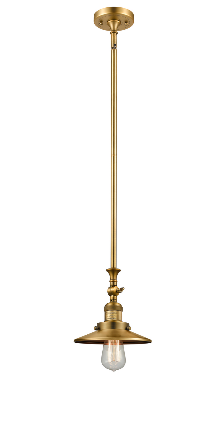 LED Mini Pendant by Innovations - Franklin Restoration Collection, Brushed Brass Finish - 206-BB-M4-LED