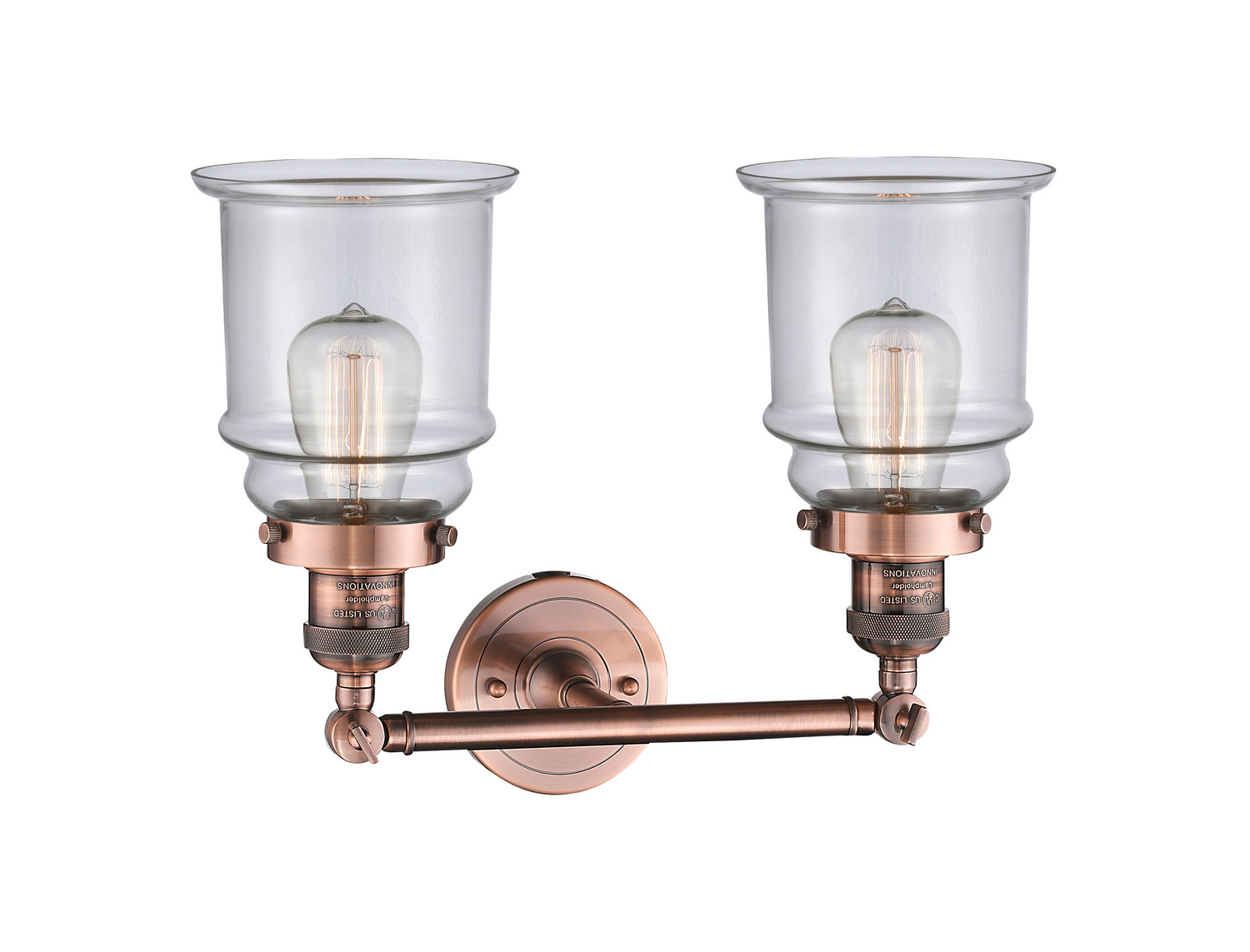 LED Bath Vanity by Innovations - Franklin Restoration Collection, Antique Copper Finish - 208-AC-G182-LED
