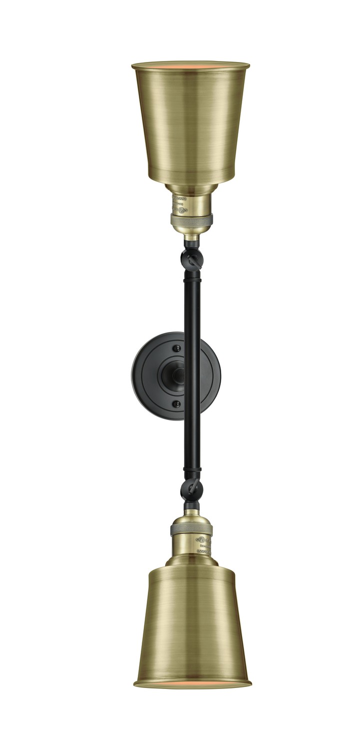 LED Bath Vanity by Innovations - Franklin Restoration Collection, Black Antique Brass Finish - 208L-BAB-M9-AB-LED