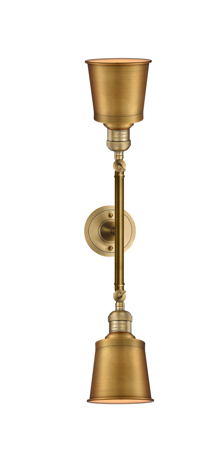 LED Bath Vanity by Innovations - Franklin Restoration Collection, Brushed Brass Finish - 208L-BB-M9-BB-LED