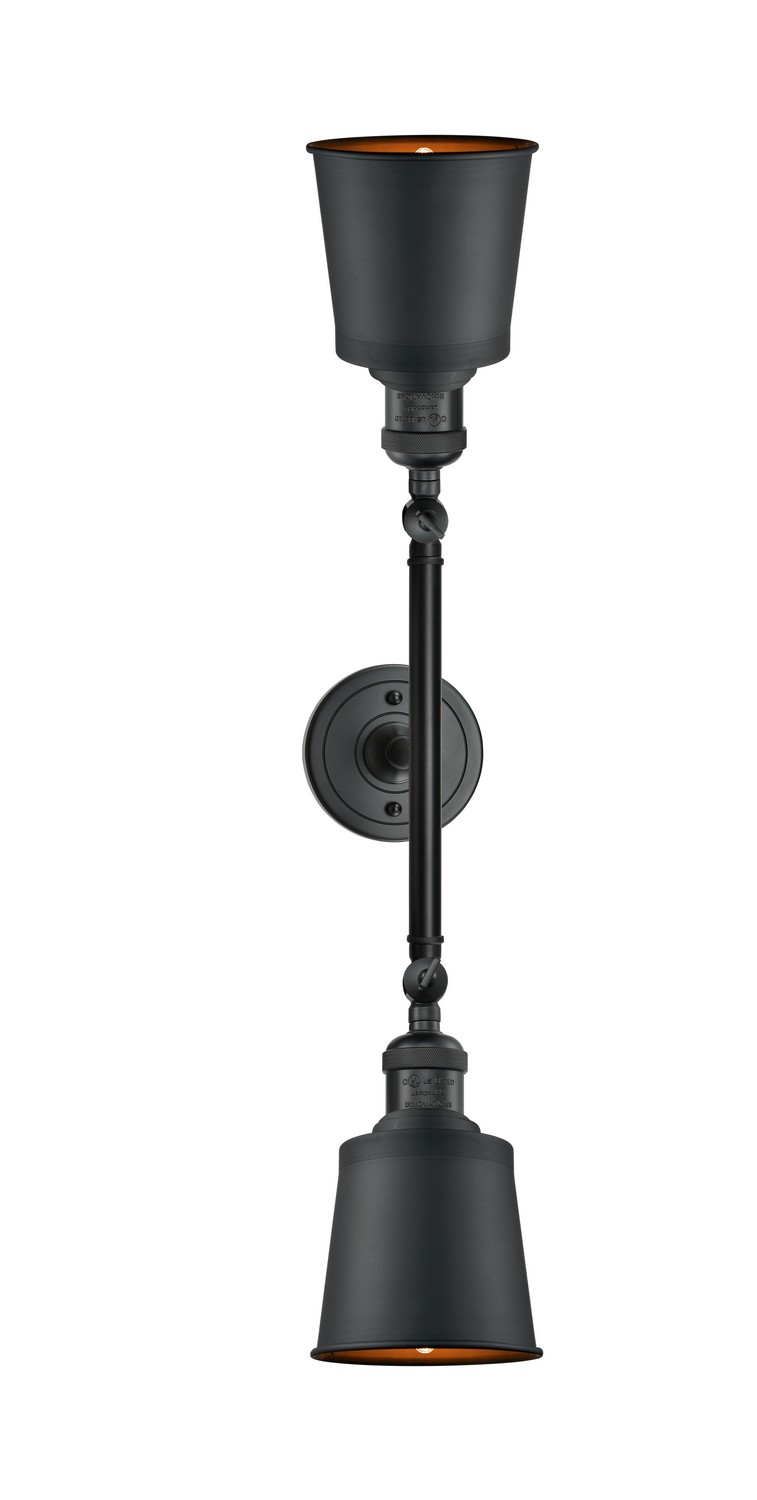 LED Bath Vanity by Innovations - Franklin Restoration Collection, Matte Black Finish - 208L-BK-M9-BK-LED