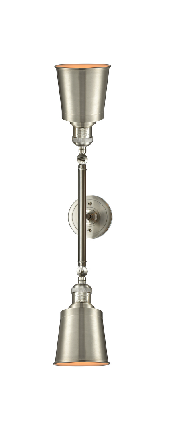 Two Light Bath Vanity by Innovations - Franklin Restoration Collection, Brushed Satin Nickel Finish - 208L-SN-M9-SN