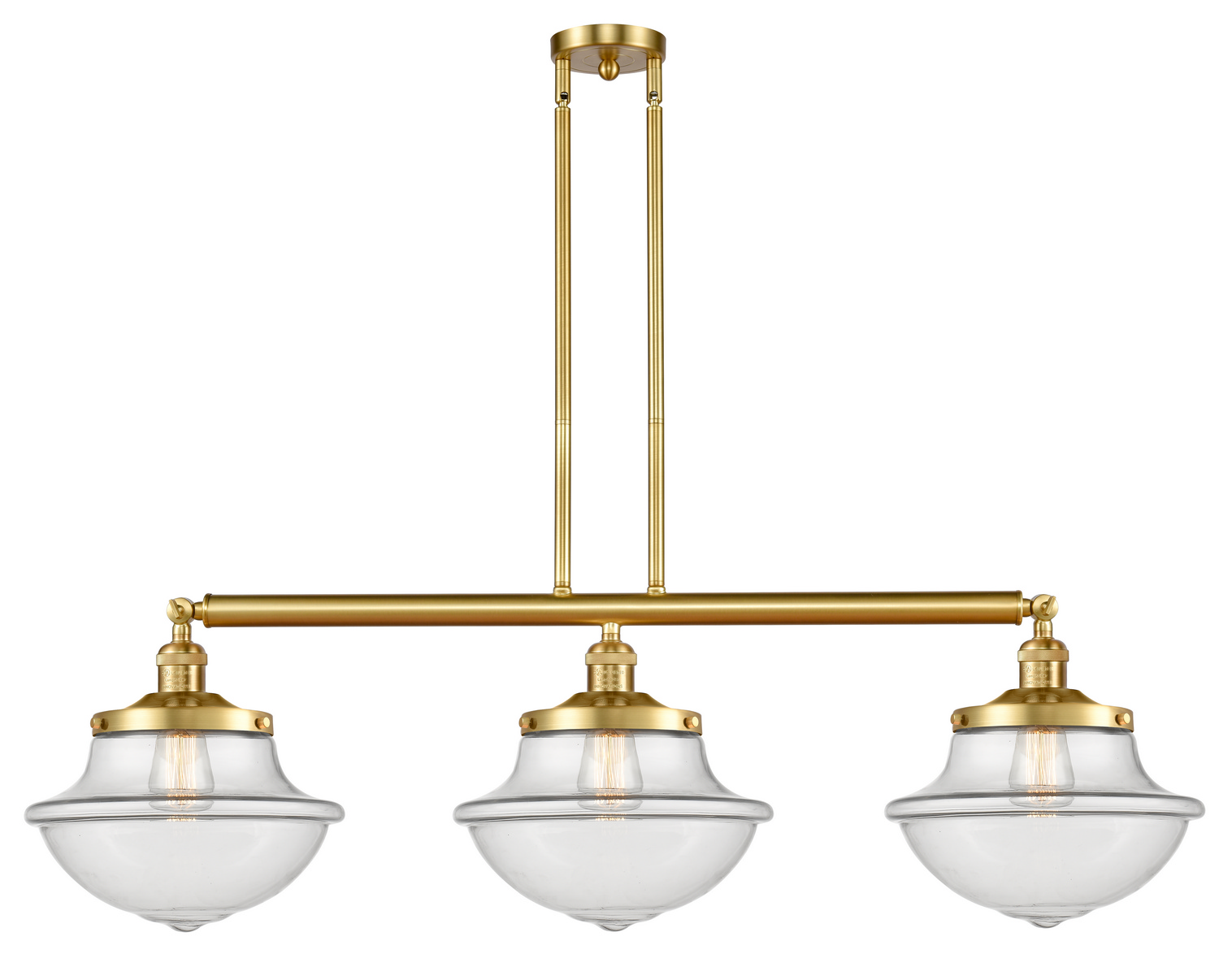 LED Island Pendant by Innovations - Franklin Restoration Collection, Satin Gold Finish - 213-SG-G542-LED