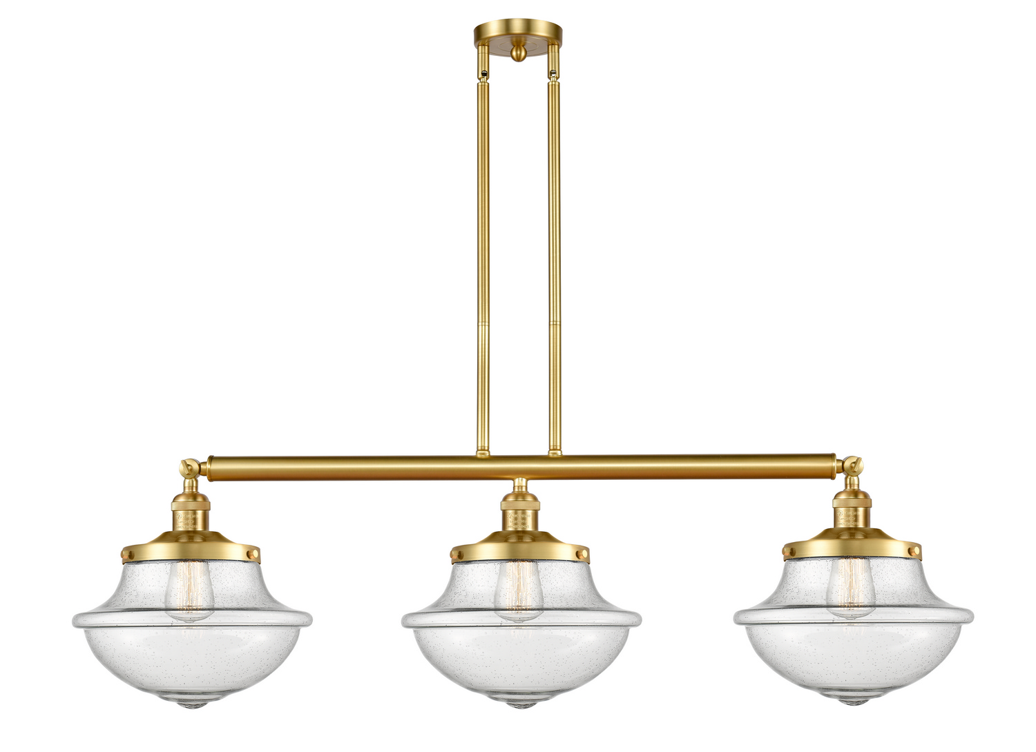 LED Island Pendant by Innovations - Franklin Restoration Collection, Satin Gold Finish - 213-SG-G544-LED
