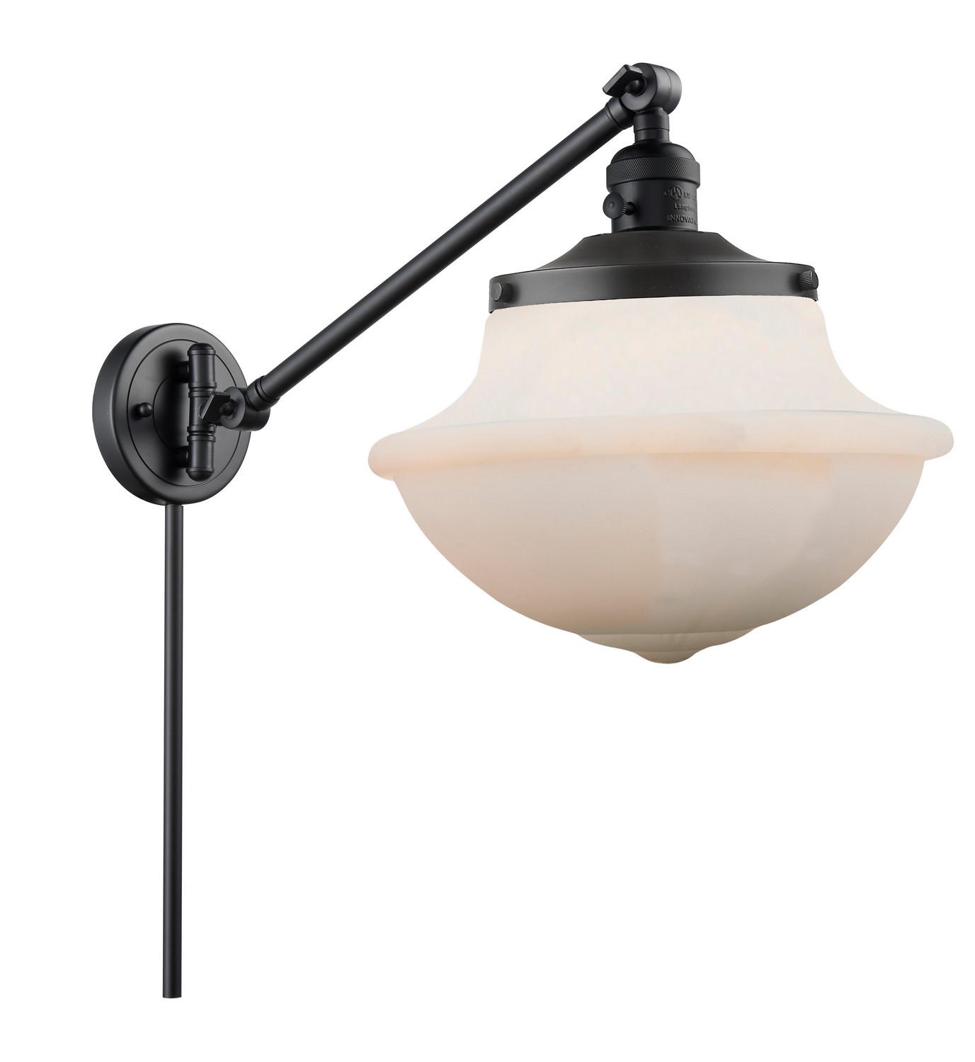 LED Swing Arm by Innovations - Franklin Restoration Collection, Matte Black Finish - 237-BK-G541-LED