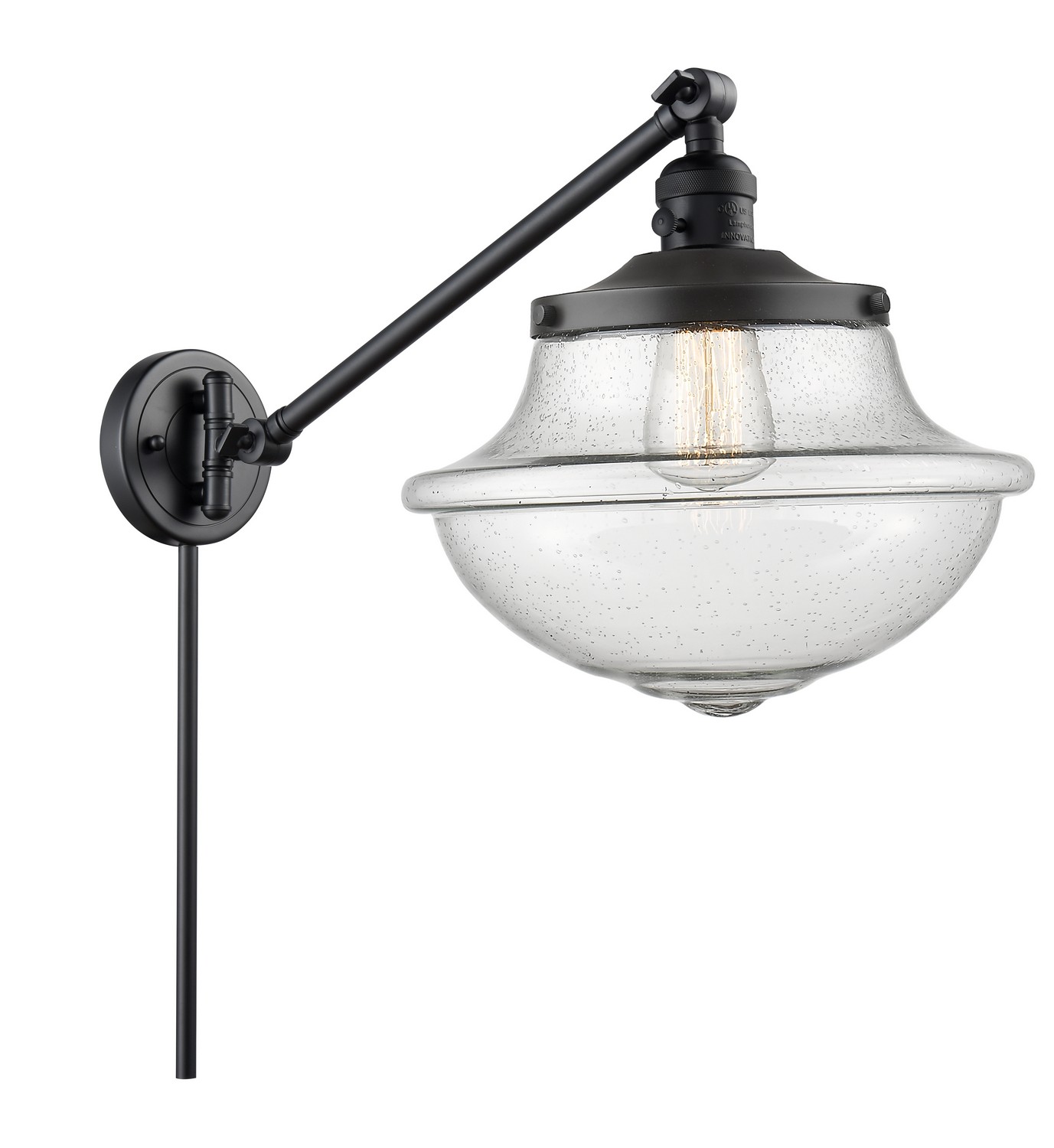 LED Swing Arm by Innovations - Franklin Restoration Collection, Matte Black Finish - 237-BK-G544-LED
