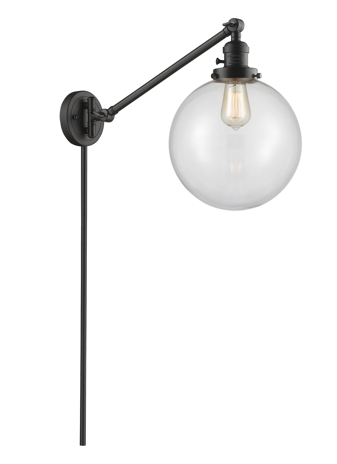 LED Swing Arm by Innovations - Franklin Restoration Collection, Oil Rubbed Bronze Finish - 237-OB-G202-10-LED