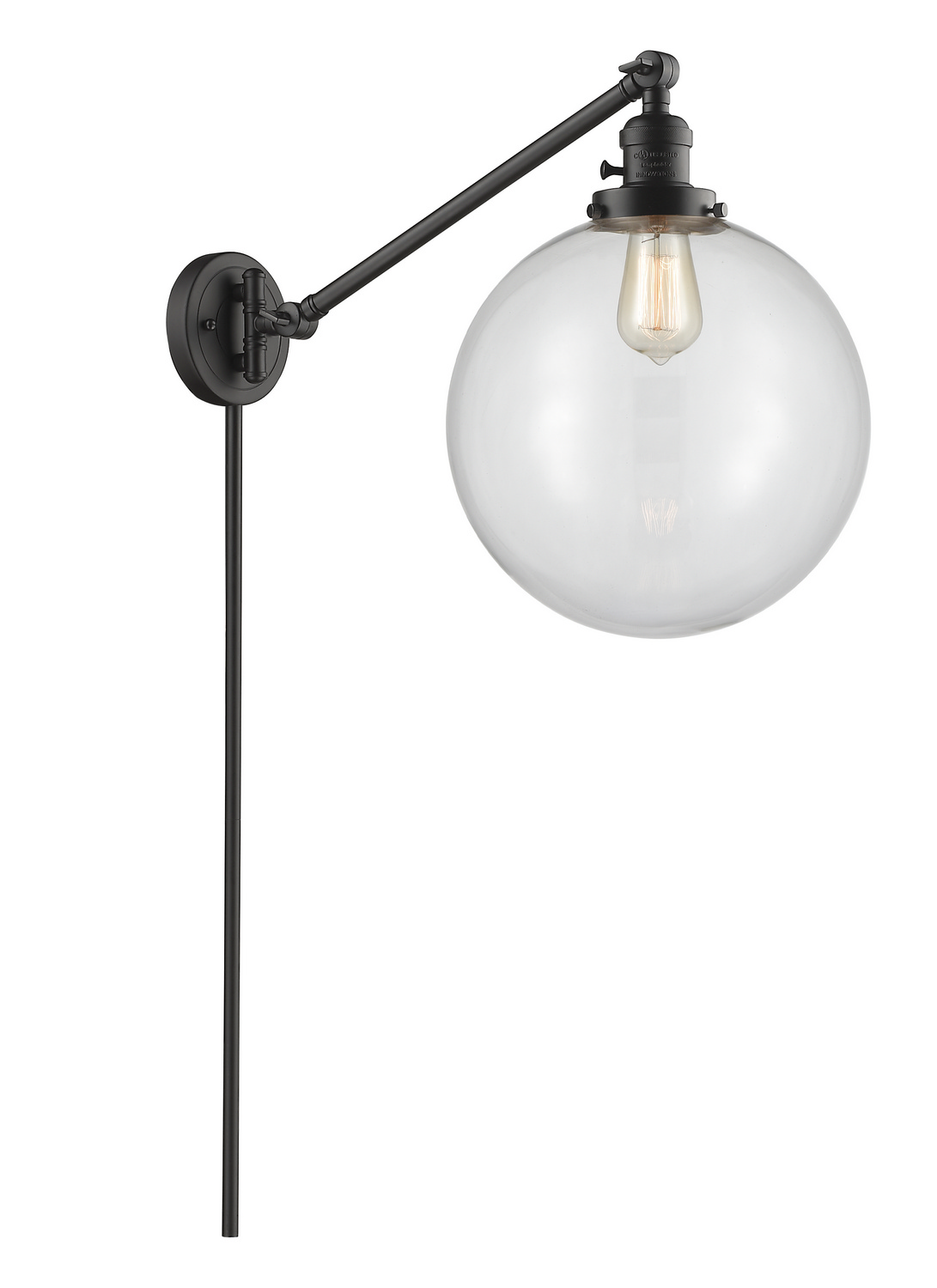 One Light Swing Arm by Innovations - Franklin Restoration Collection, Oil Rubbed Bronze Finish - 237-OB-G202-12