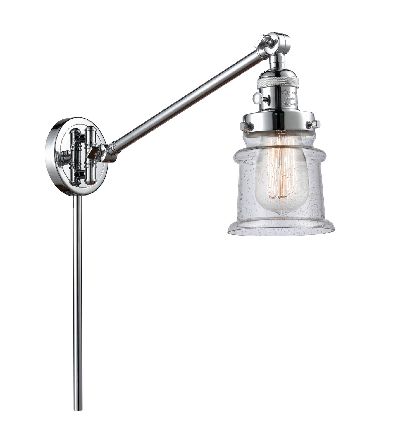 LED Swing Arm by Innovations - Franklin Restoration Collection, Polished Chrome Finish - 237-PC-G184S-LED