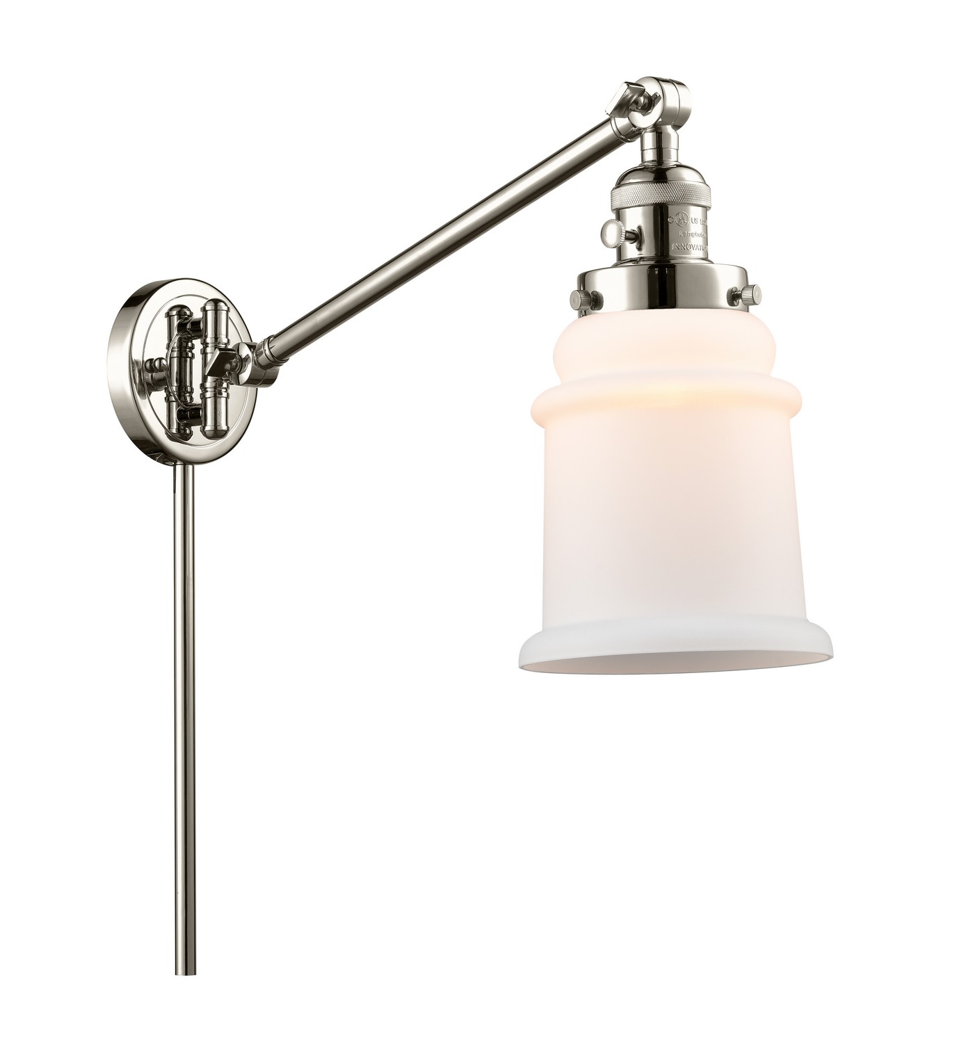 LED Swing Arm by Innovations - Franklin Restoration Collection, Polished Nickel Finish - 237-PN-G181-LED