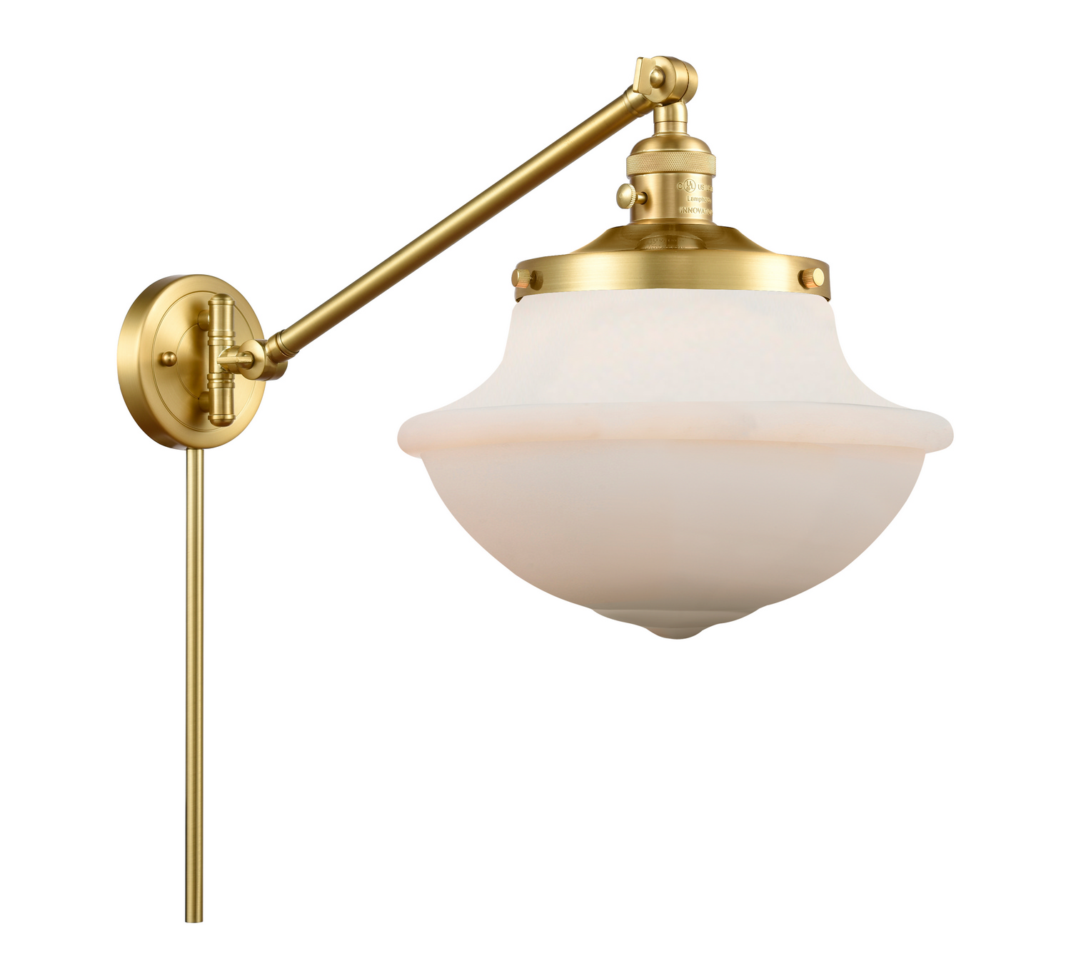 One Light Swing Arm by Innovations - Franklin Restoration Collection, Satin Gold Finish - 237-SG-G541
